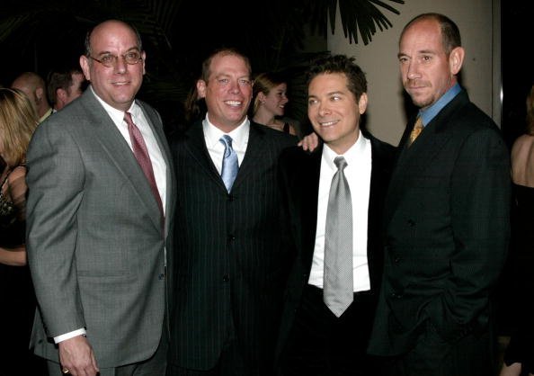 Gabriel Ferrer, Rafael Ferrer, recording artist Michael Feinstein and actor Miquel Ferrer attend the Rosemary Clooney's Life And Career Celebrated by her family at the Beverly Hilton Hotel on December 10, 2002, in Beverly Hills, California. | Source: Getty Images.