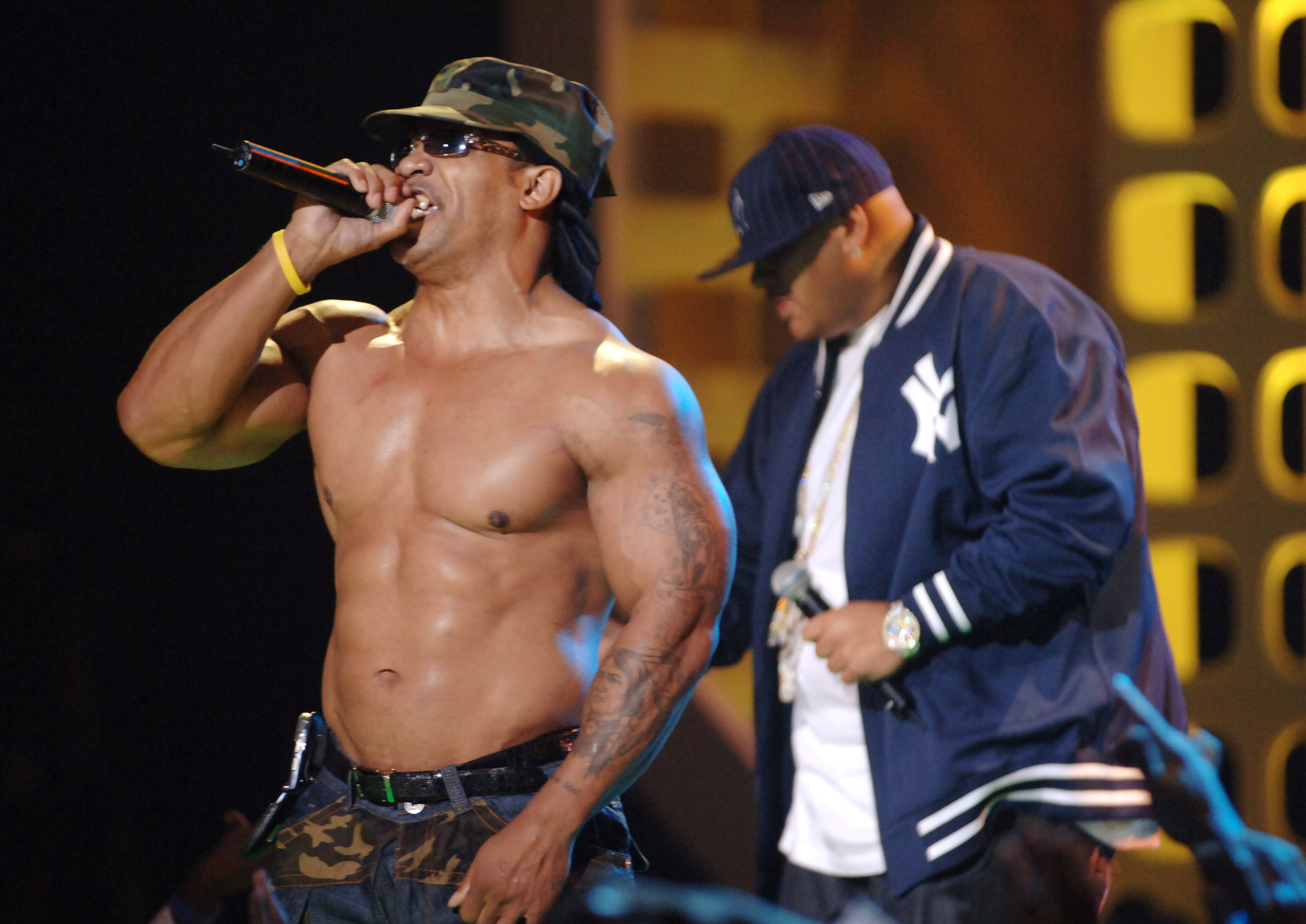 Melle Mel and Fat Joe during the 2005 VH1 Hip Hop Honors on July 1 in New York. | Source: Getty Images