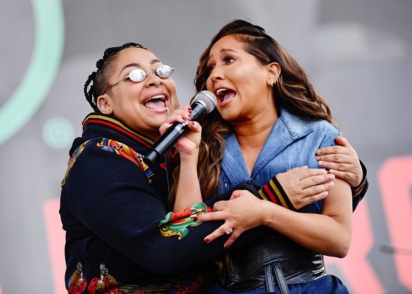 Raven-Symoné and Adrienne Bailon onstage at the 4th annual Women's March LA: Women Rising on January 18, 2020  | Photo:Getty Images
