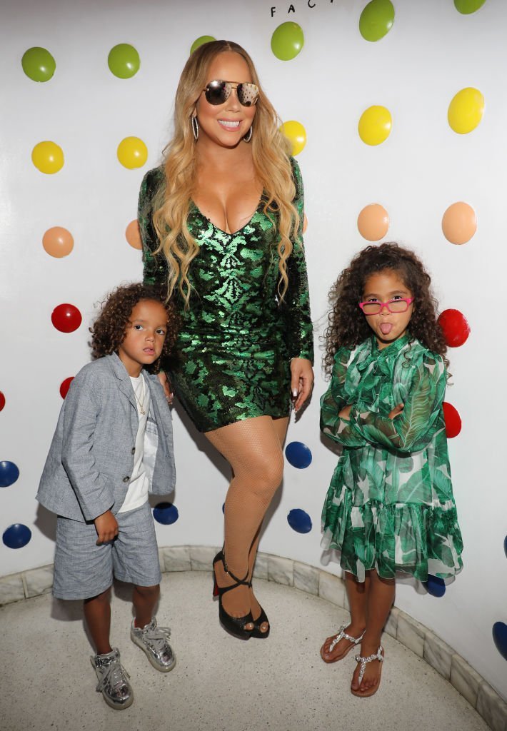 Mariah Carey and her children Moroccan and Monroe attend the Mariah Carey concert after party at Sugar Factory American Brasserie on Ocean Drive | Photo: Getty Images