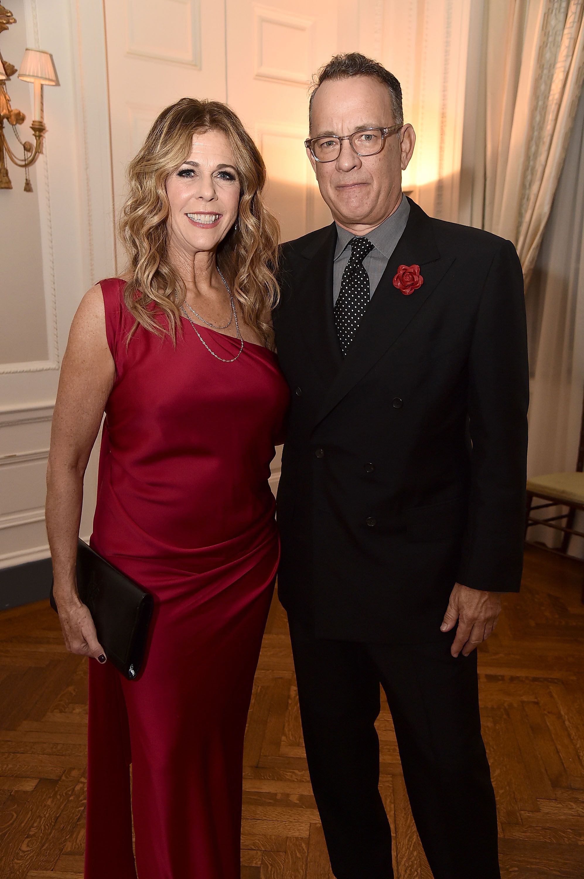 Rita Wilson and Tom Hanks at the American Friends of Blerancourt Dinner at Colony Club on November 9, 2018 | Source: Getty Images