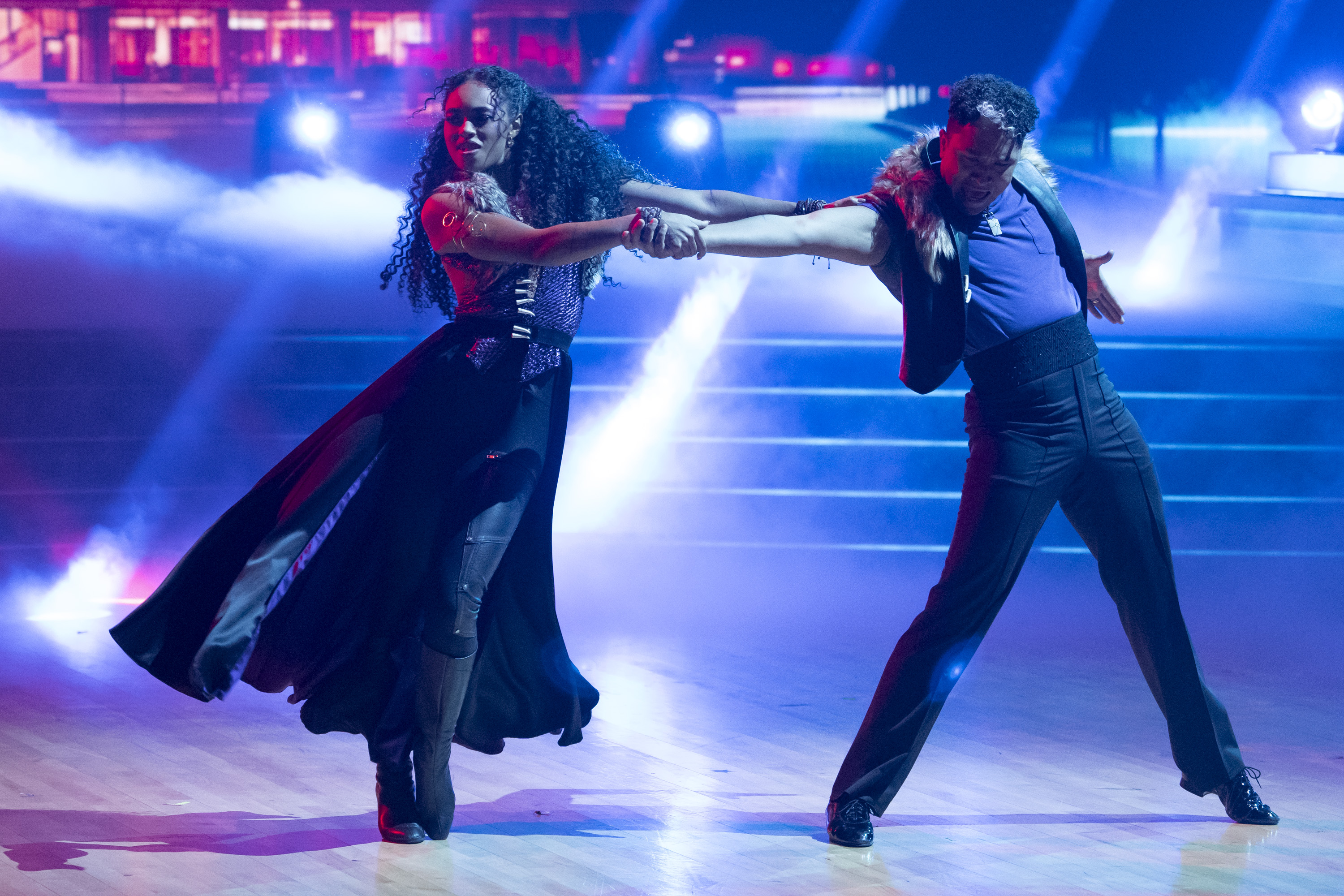 Chandler Kinney and Brandon Armstrong on "Dancing With the Stars" the "Disney Night" episode on October 22, 2024 | Source: Getty Images