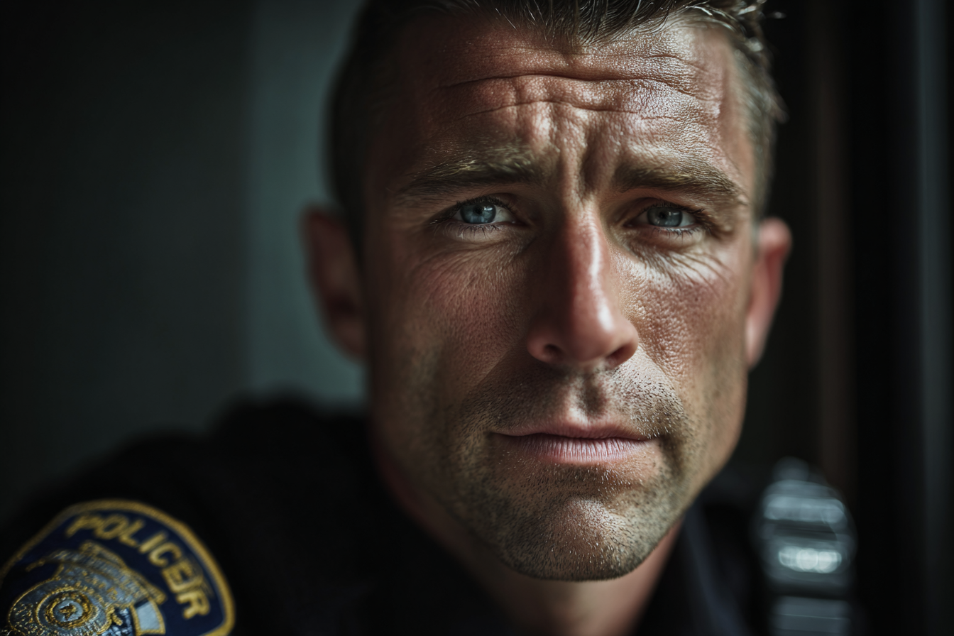 A close-up of a police officer | Source: Midjourney
