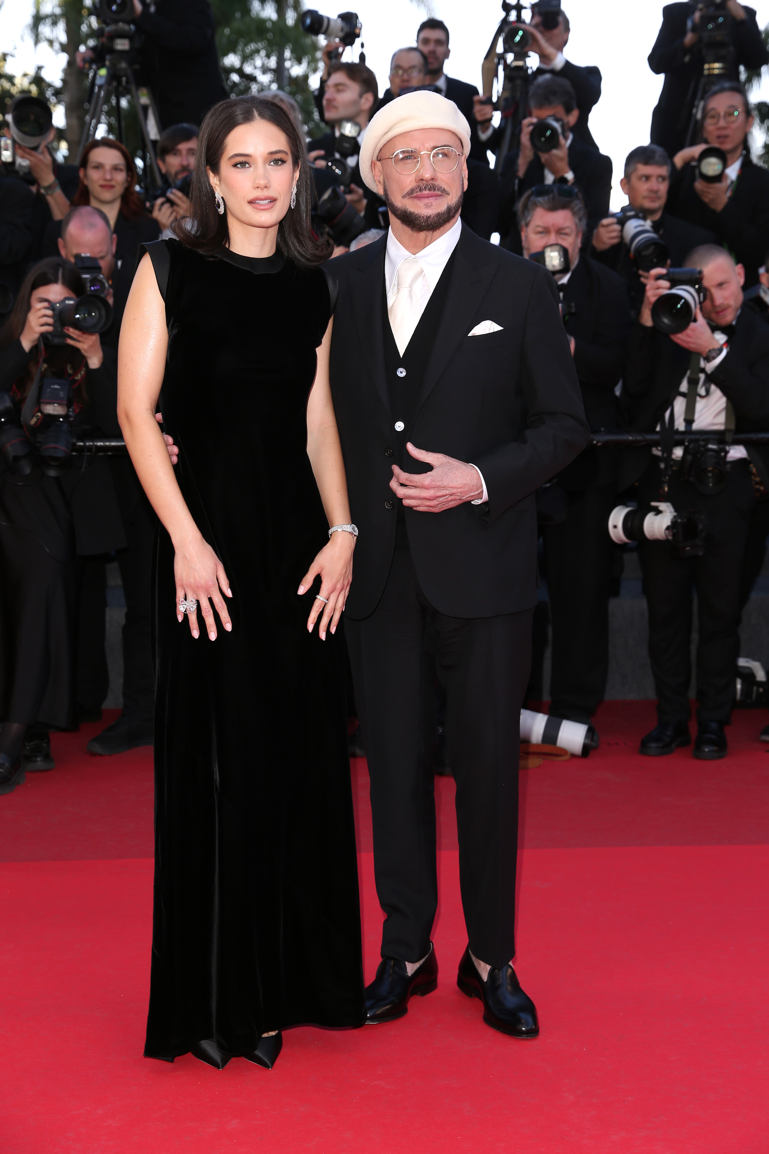 Ella Bleu and John Travolta attends the "Karma" screening during the 79th annual Cannes Film Festival at Palais des Festivals on May 15, 2026 in Cannes, France. | Source: Getty Images