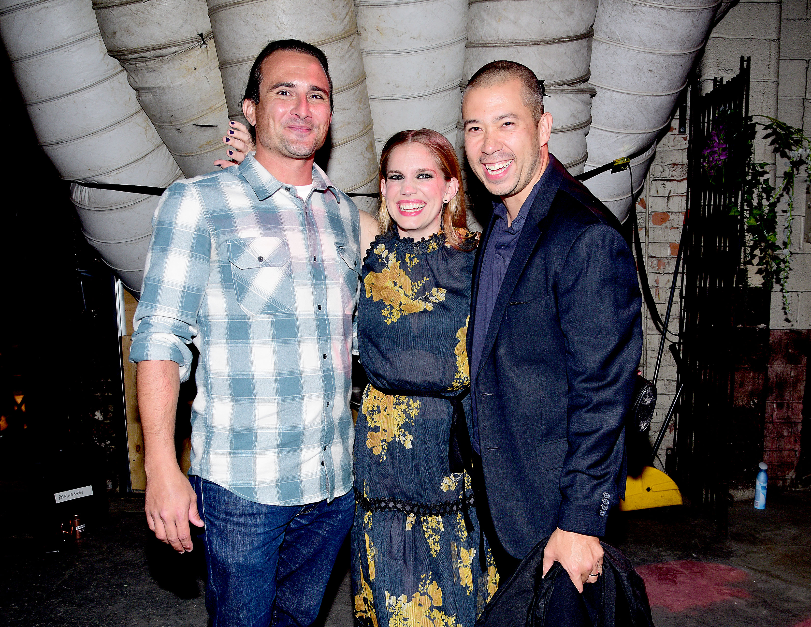 A friend, Anna Chlumsky, and Shaun So attend Refinery29's "29Rooms: Turn It Into Art" at 106 Wythe Avenue on September 7, 2017, in New York City. | Source: Getty Images