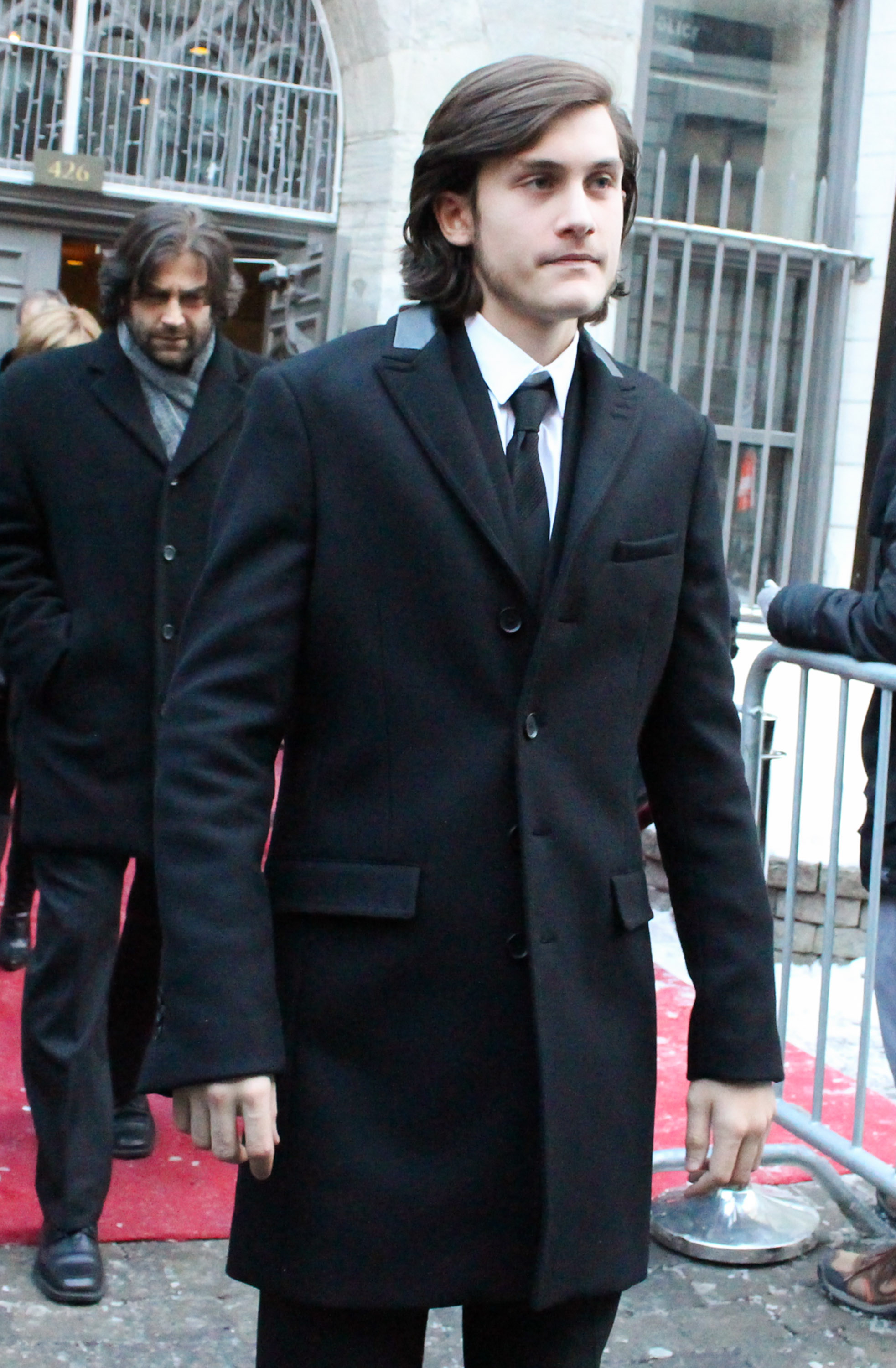 René-Charles Angélil at the the public memorial service for his father in Montreal, Canada on January 21, 2016 | Source: Getty Images