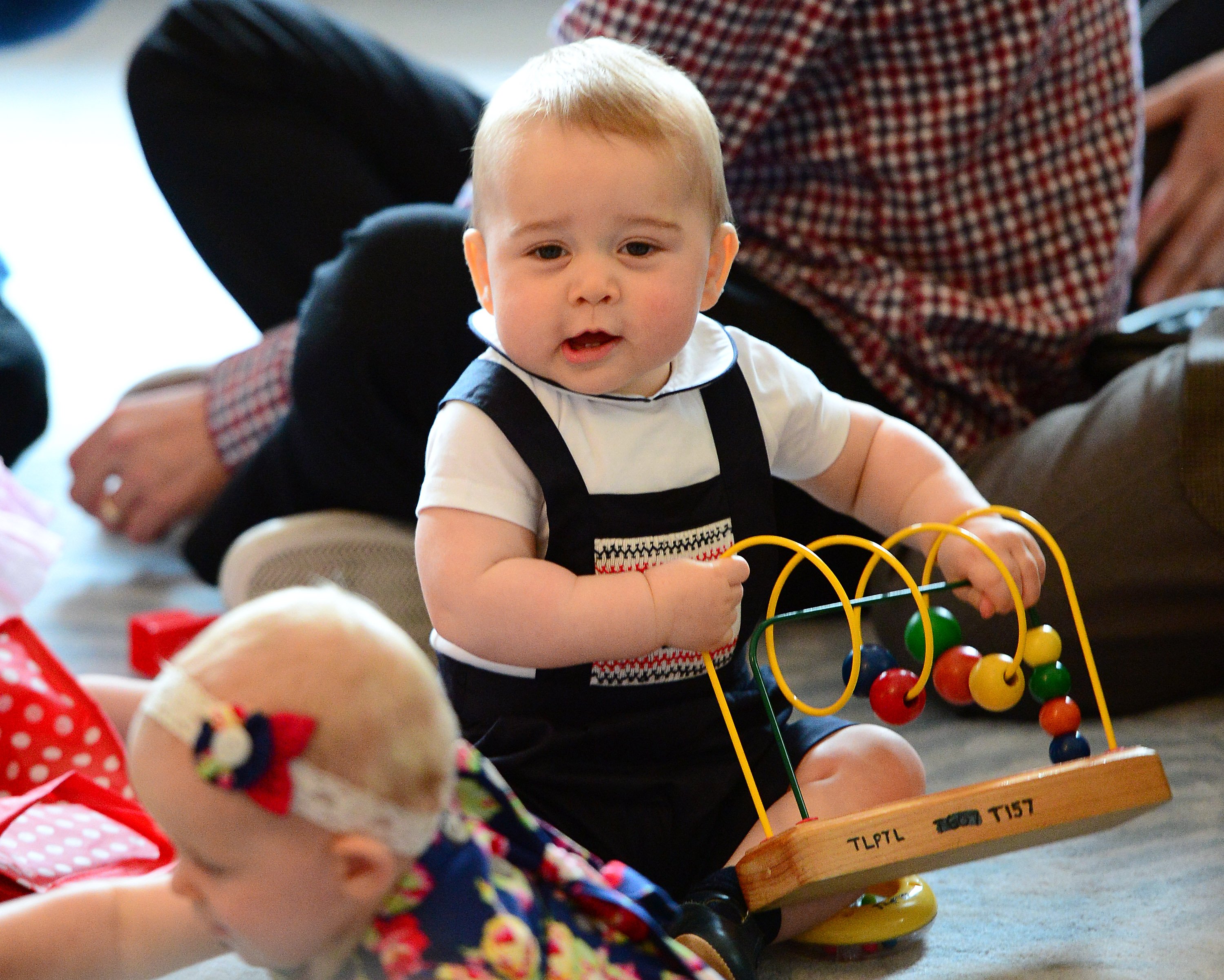 Prince George of Cambridge attends a Plunket Play Group at Government House on April 9, 2014, in Wellington, New Zealand. | Source: Getty Images