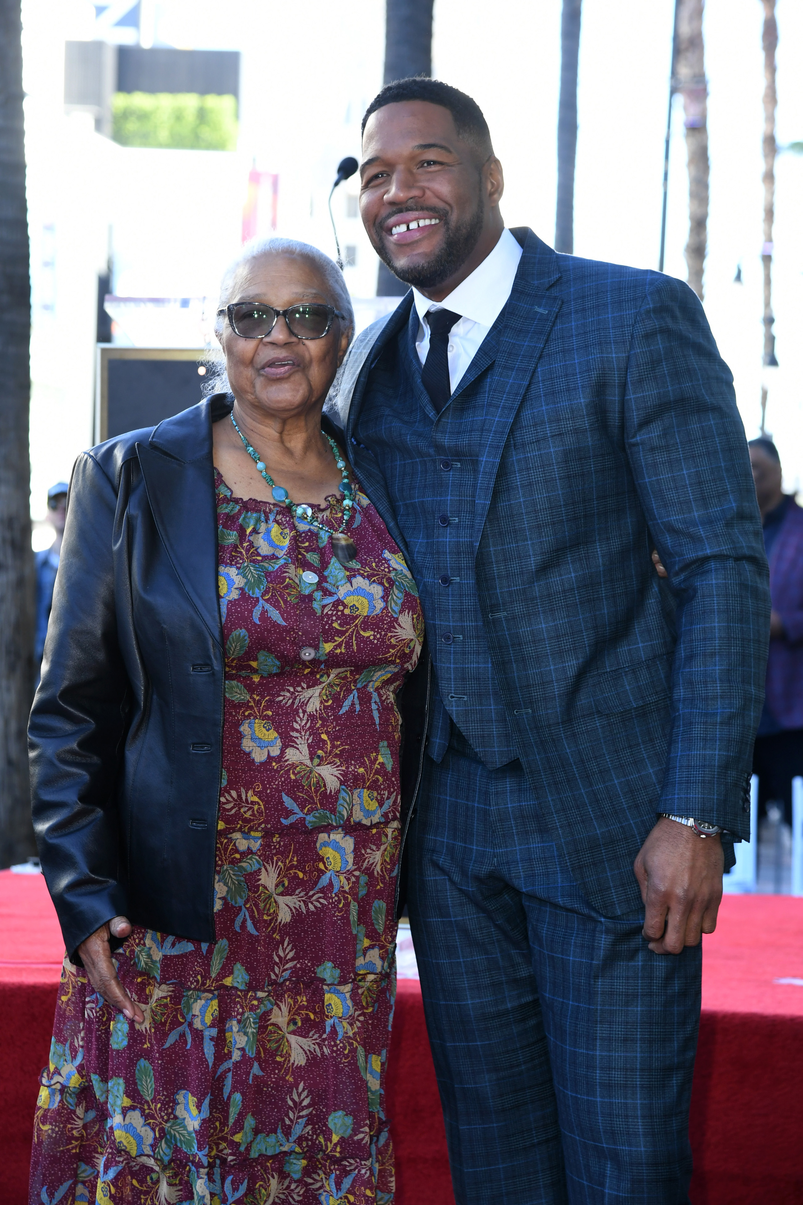 Louise and Michael Strahan at his Hollywood Walk of Fame star ceremony in Los Angeles, California on January 23, 2023 | Source: Getty Images