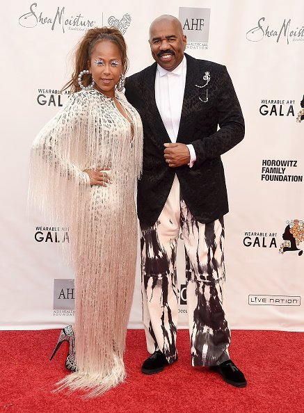 Steve Harvey and Marjorie Elaine Harvey at the WACO Theater Center's 3rd Annual Wearable Art Gala on June 1, 2019 | Photo: Getty Images 