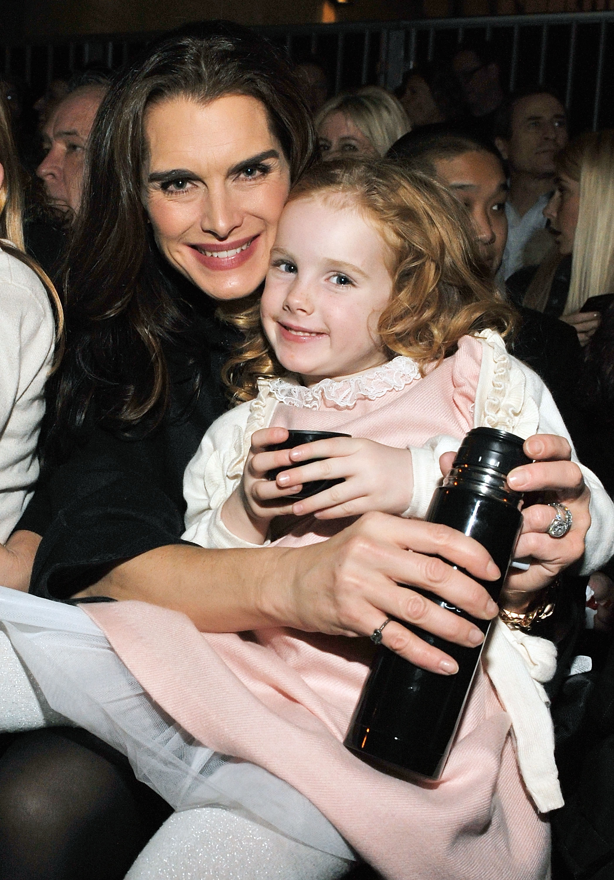 Brooke Shields and her daughter Rowan Henchy at the Saks Fifth Avenue light show spectacle "The Snowflake and the Bubble" and Holiday Window Unveiling on November 22, 2010, in New York. | Source: Getty Images