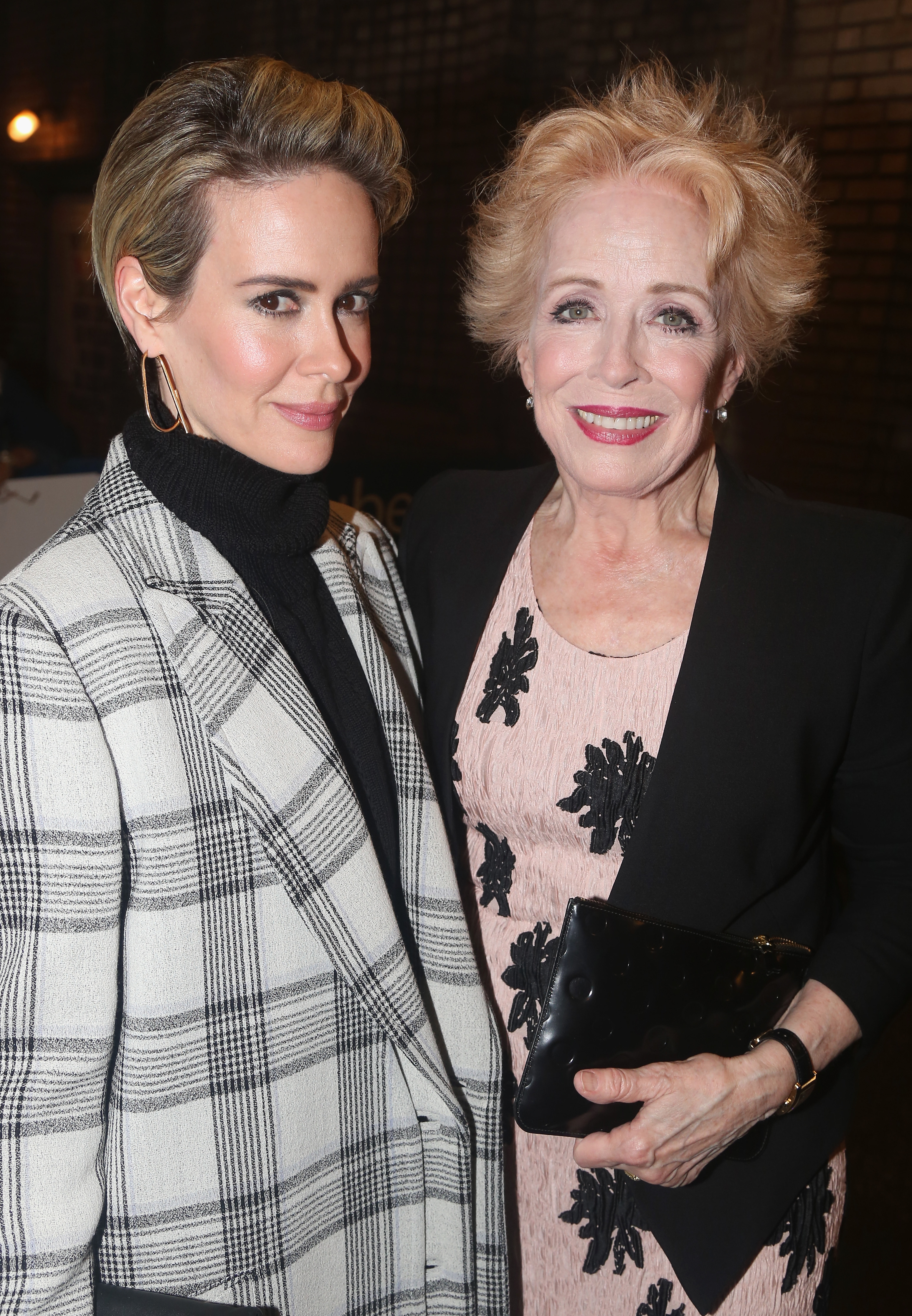 Sarah Paulson and Holland Taylor at The Opening Night of "The Front Page" on Broadway on October 20, 2016, in New York. | Source: Getty Images