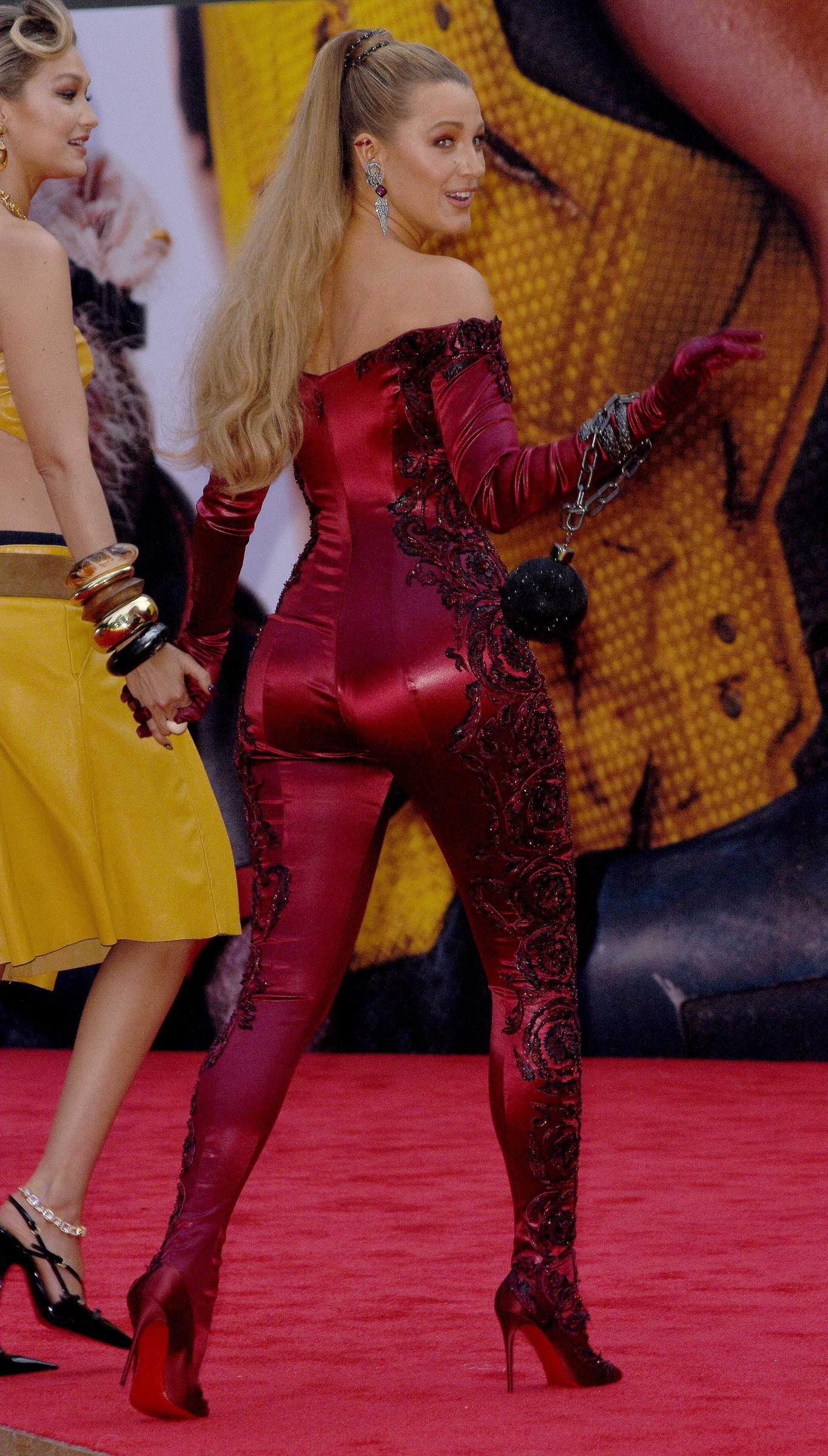 A behind look of Blake Lively at the "Deadpool & Wolverine" world premiere on July 22, 2024, in New York. | Source: Getty Images