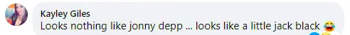 A comment about Jack Depp posted on June 21, 2020 | Source: Facebook/Hollywood Life