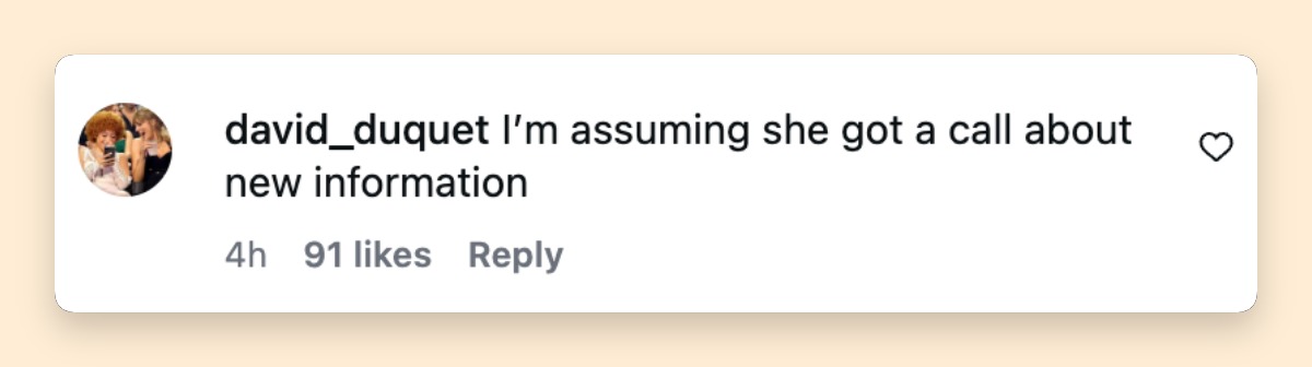 A netizen's comment on Savannah Guthrie reportedly leaving the "Today" show mid-broadcast | Source: Instagram/enews
