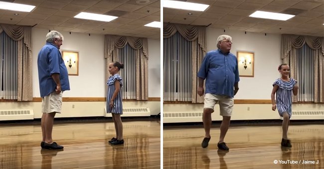 Girl's tap dancing performance with 72-year-old grandfather goes viral