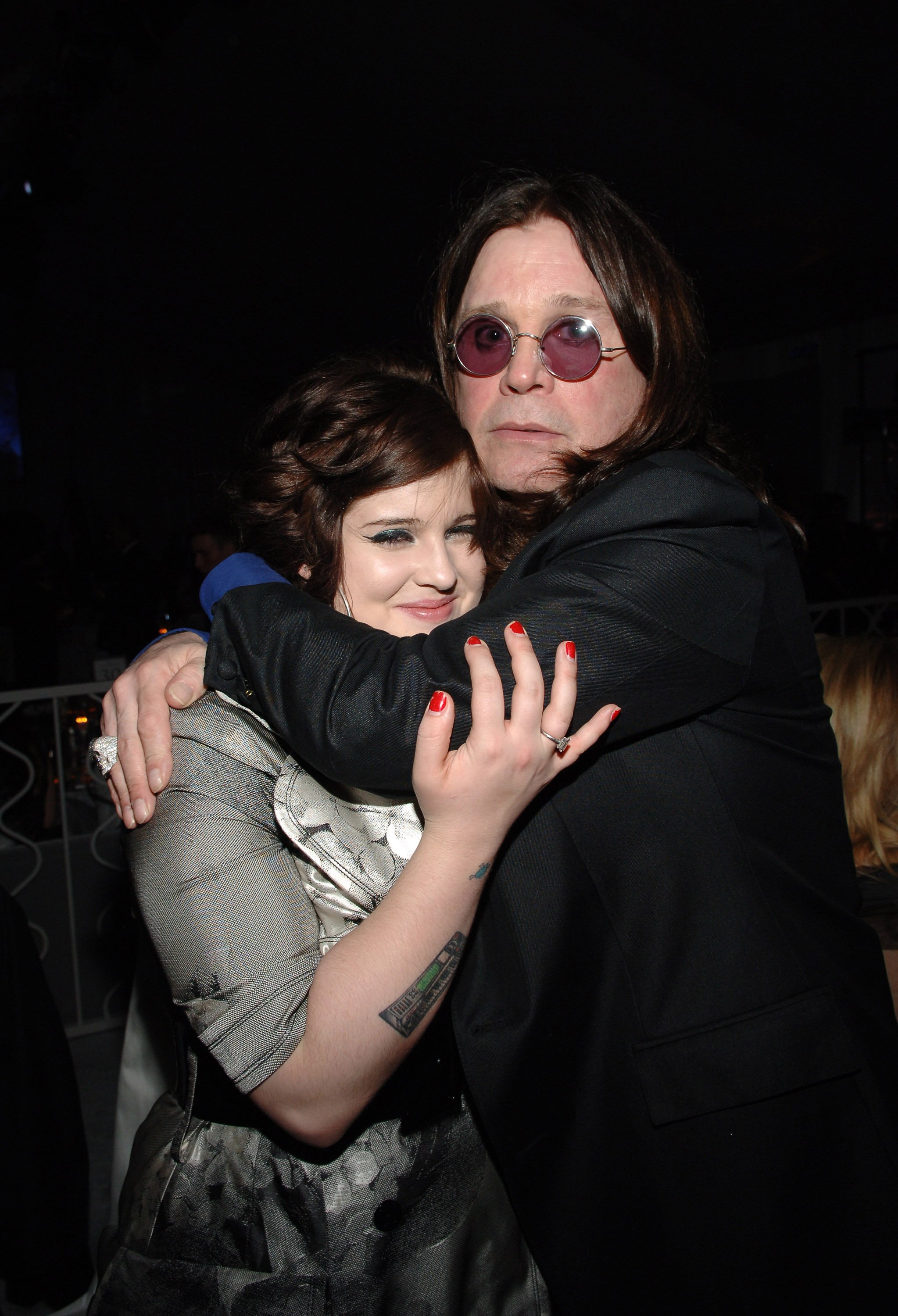 Kelly and Ozzy Osbourne at the 15th Annual Elton John AIDS Foundation Oscar Party on February 25, 2007 | Source: Getty Images