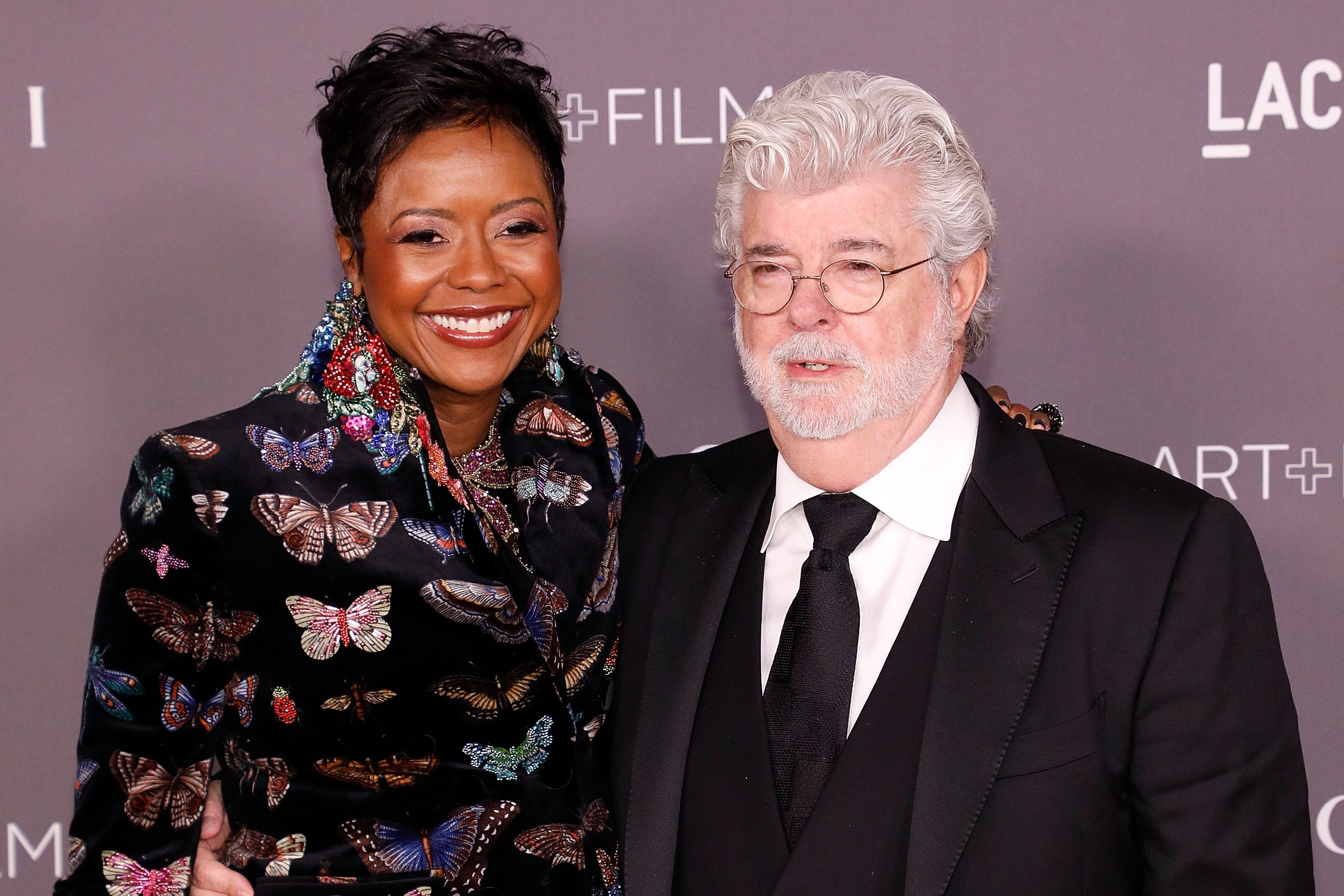 Mellody Hobson and George Lucas at the LACMA Art + Film Gala in Los Angeles on November 4, 2017 | Source: Getty Images