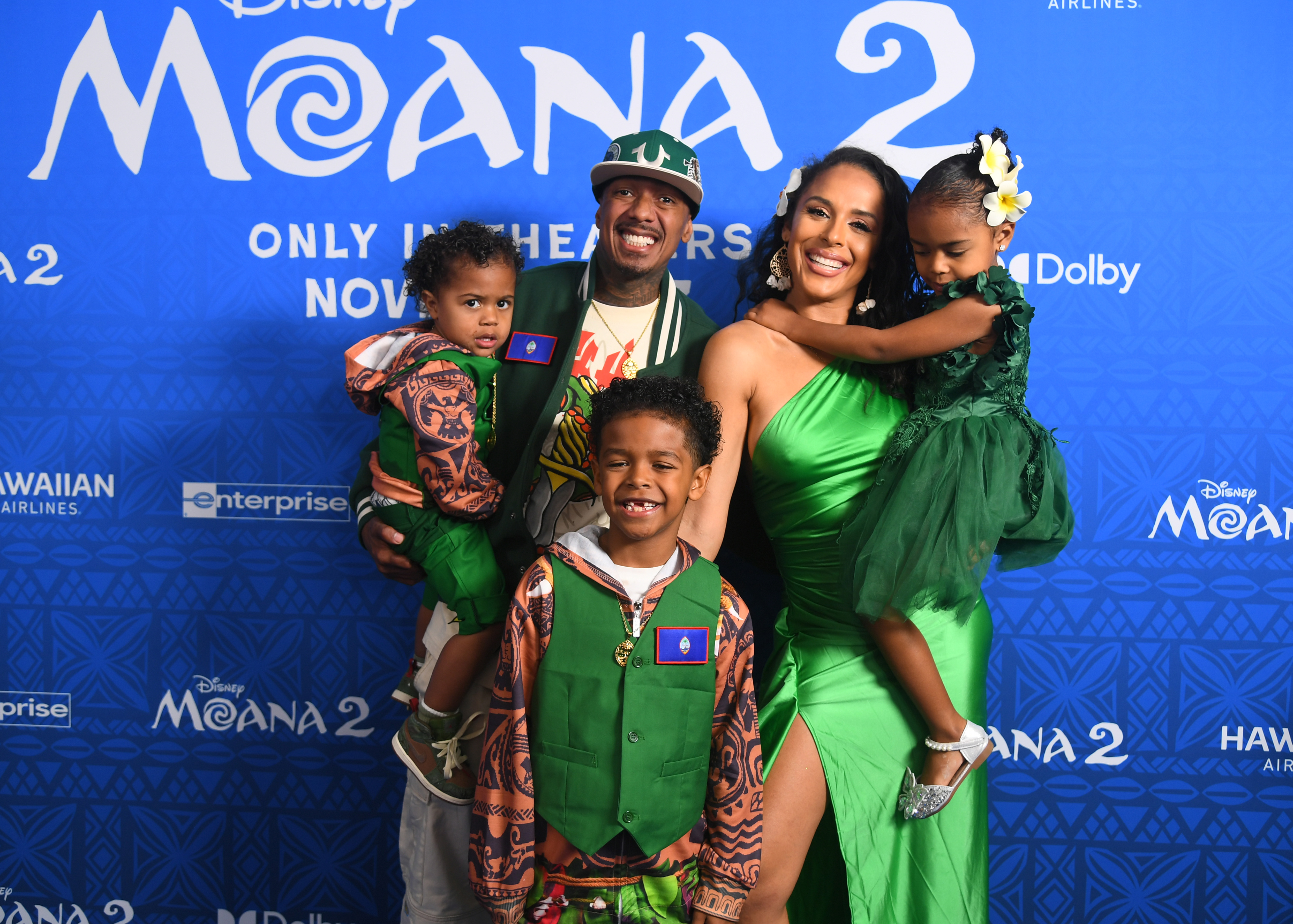 Nick Cannon and Brittany Bell attended the Los Angeles premiere of Disney’s "Moana 2" with their children at the El Capitan Theater on November 25, 2024. | Source: Getty Images