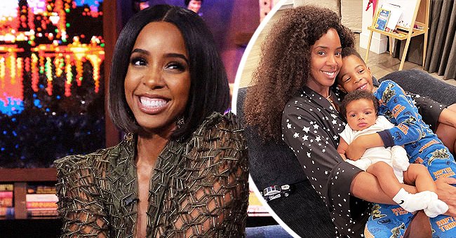 Kelly Rowland Smiles as She Cuddles with Her Two Sons Titan and Noah in ...