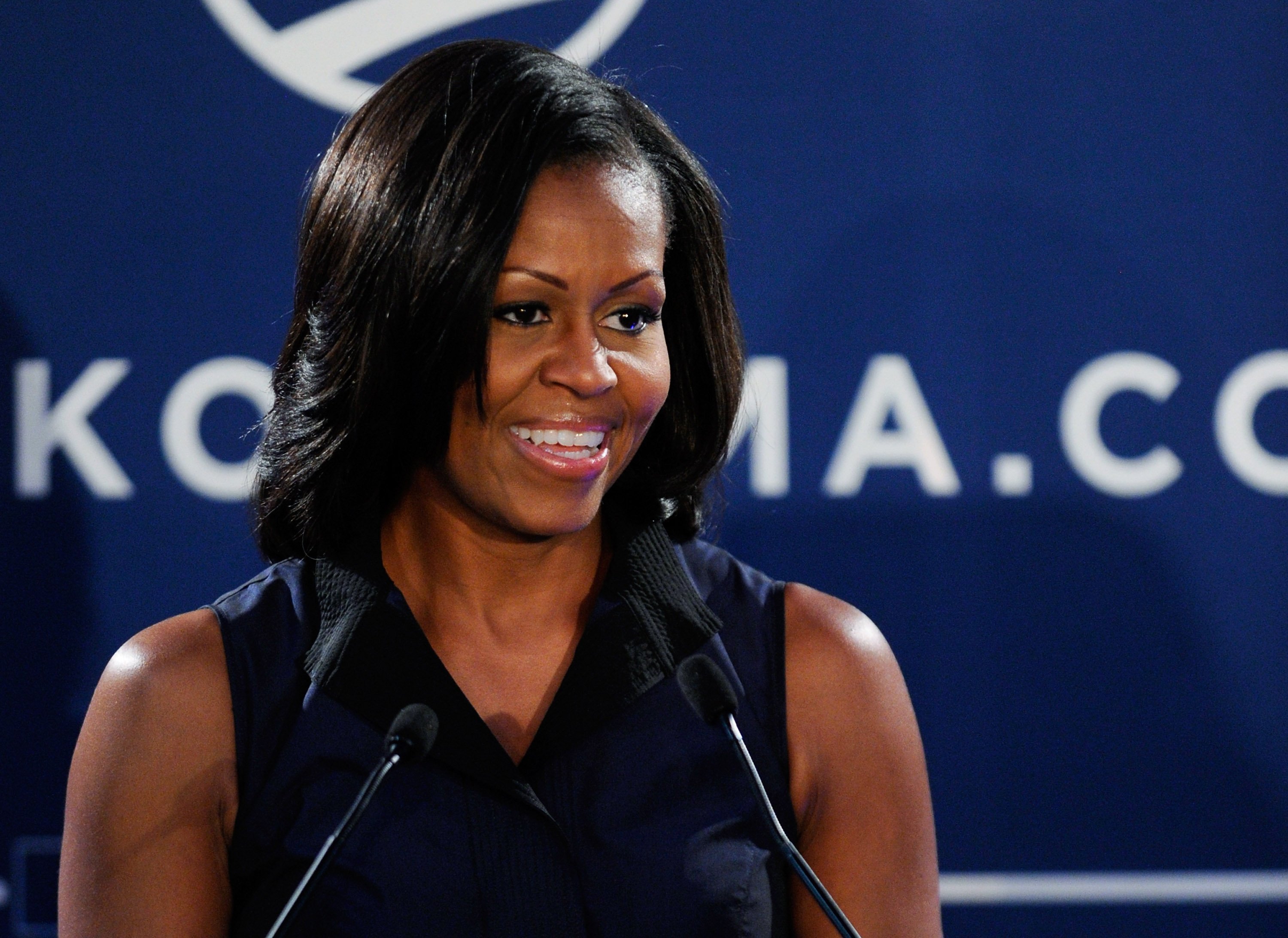 Michelle Obama at a speaking engagement as First Lady in 2012. | Photo: Getty Images