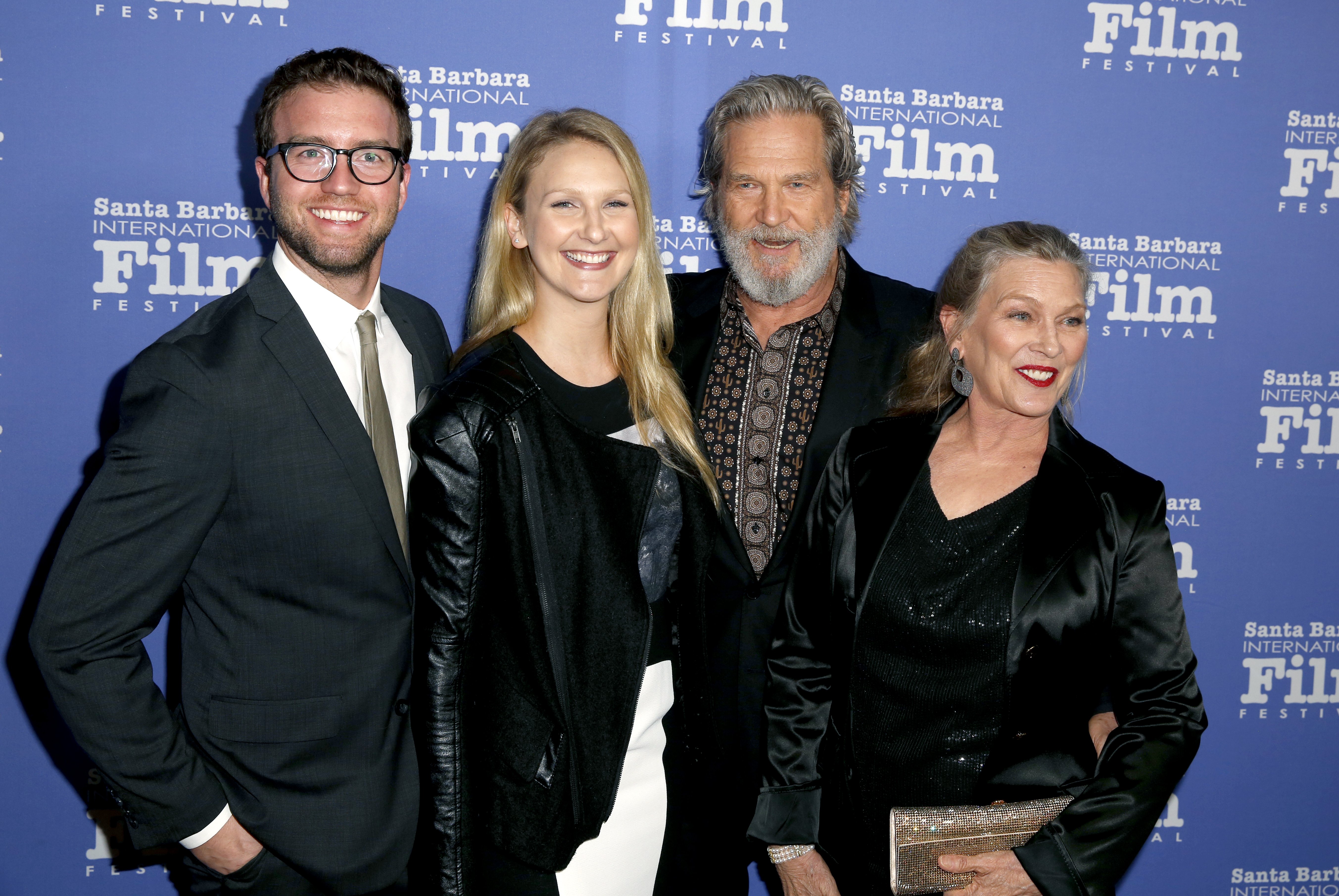 Guest, Haley Roselouise Bridges,  Jeff Bridges and Susan Geston [Left to Right] at the Arlington Theatre on February 9, 2017 in Santa Barbara, California. | Source: Getty Images