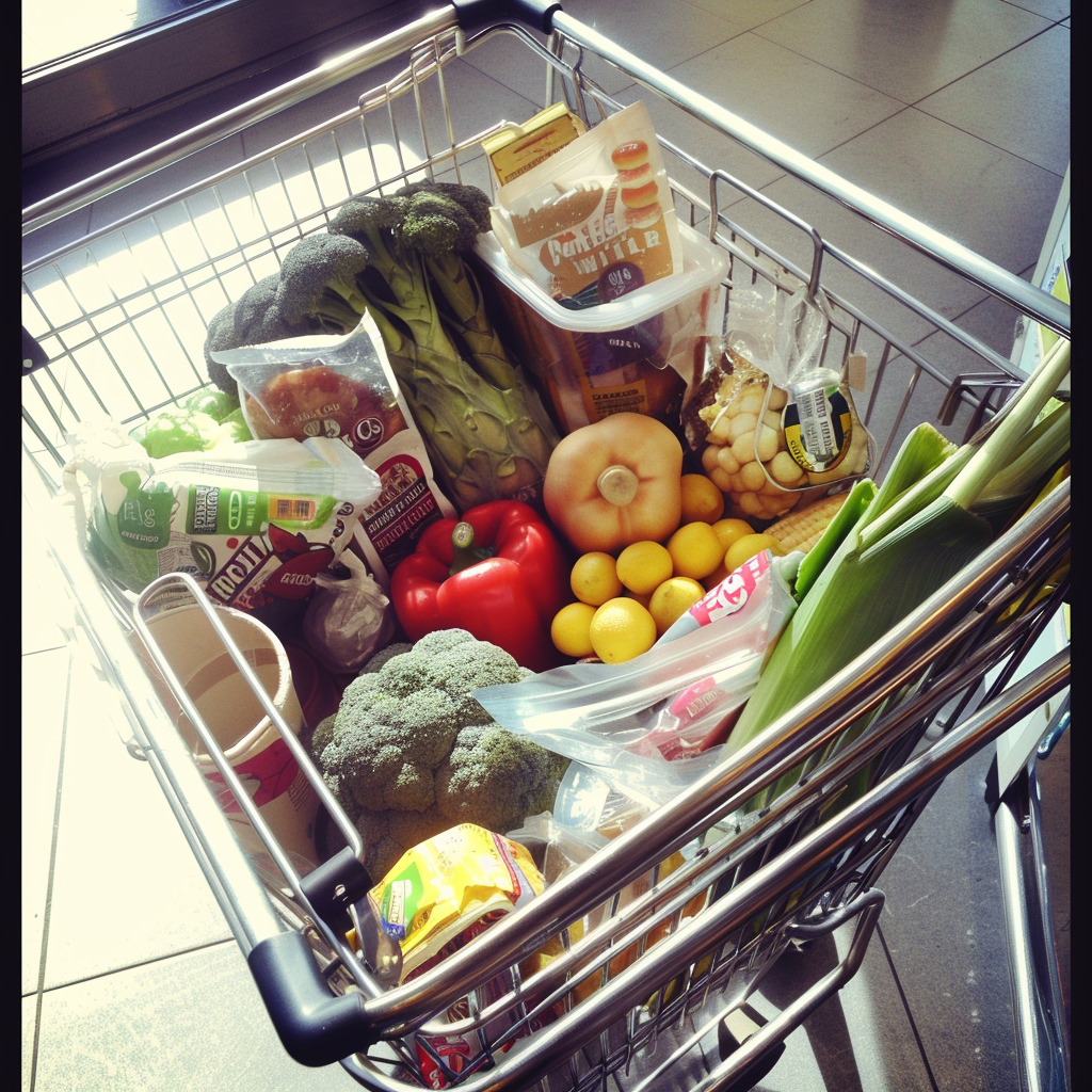 A full shopping cart | Source: Midjourney