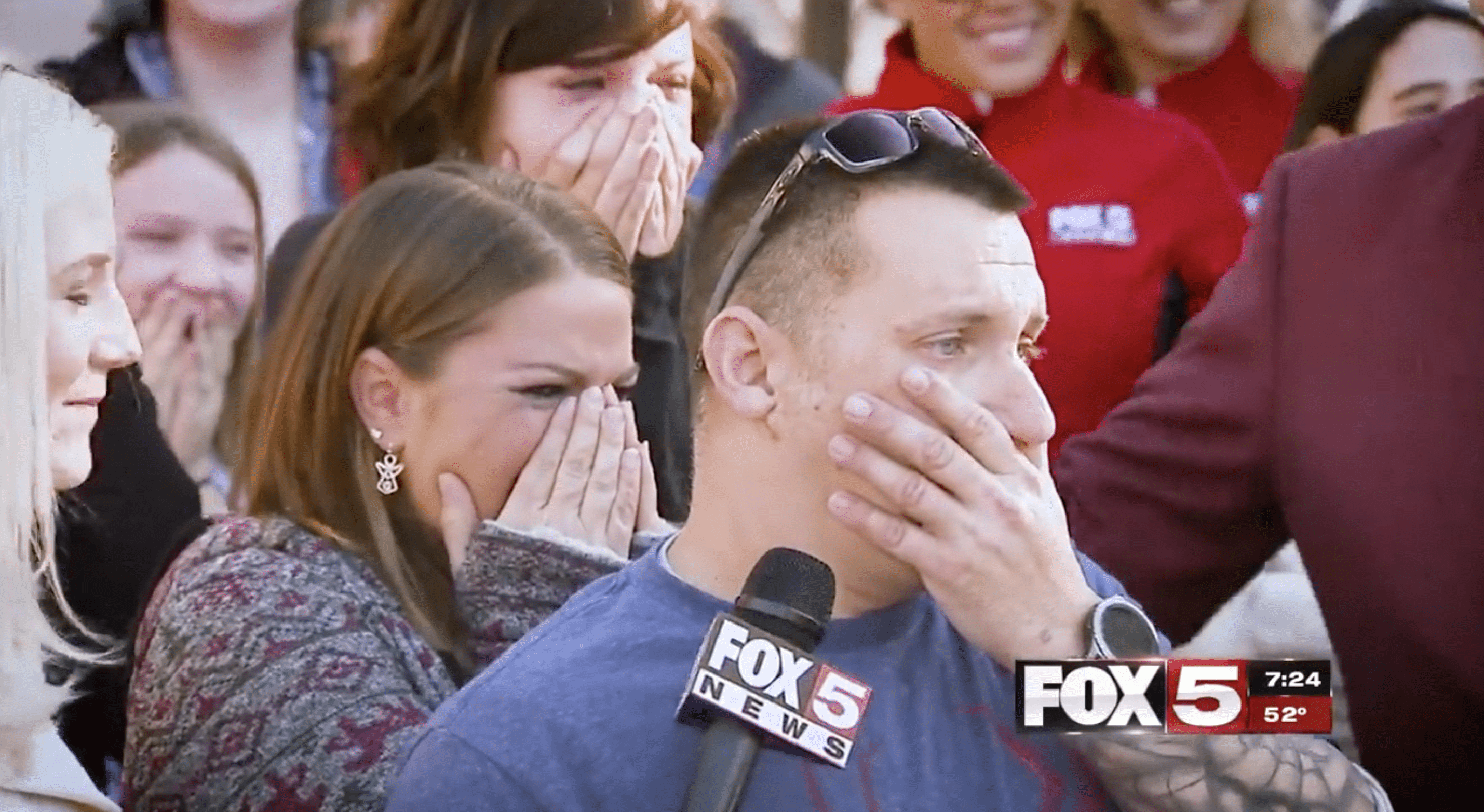 Kevin and Tisha became emotional after discovering what the Surprise Squad had done for them. | Photo: facebook.com/BakersfieldFamilyLaw
