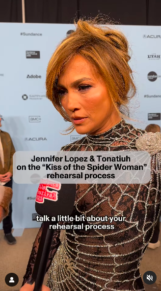 Jennifer Lopez speaking about her experience filming "Kiss of the Spider Woman." | Source: Instagram/sundanceorg