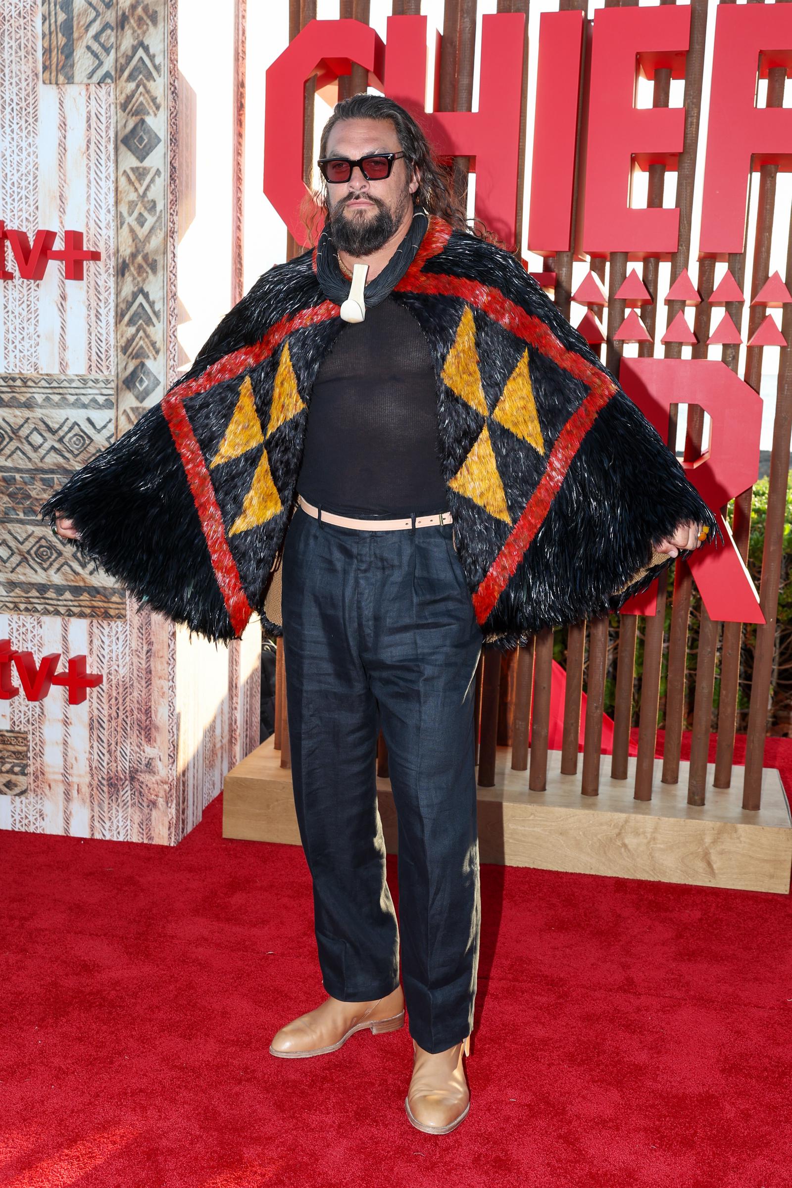 Jason Momoa attends the world premiere of the Apple TV+ series “Chief of War” at the Ko Olina Beach Park on July 18, 2025, in Kapolei, Hawaii. | Source: Getty Images