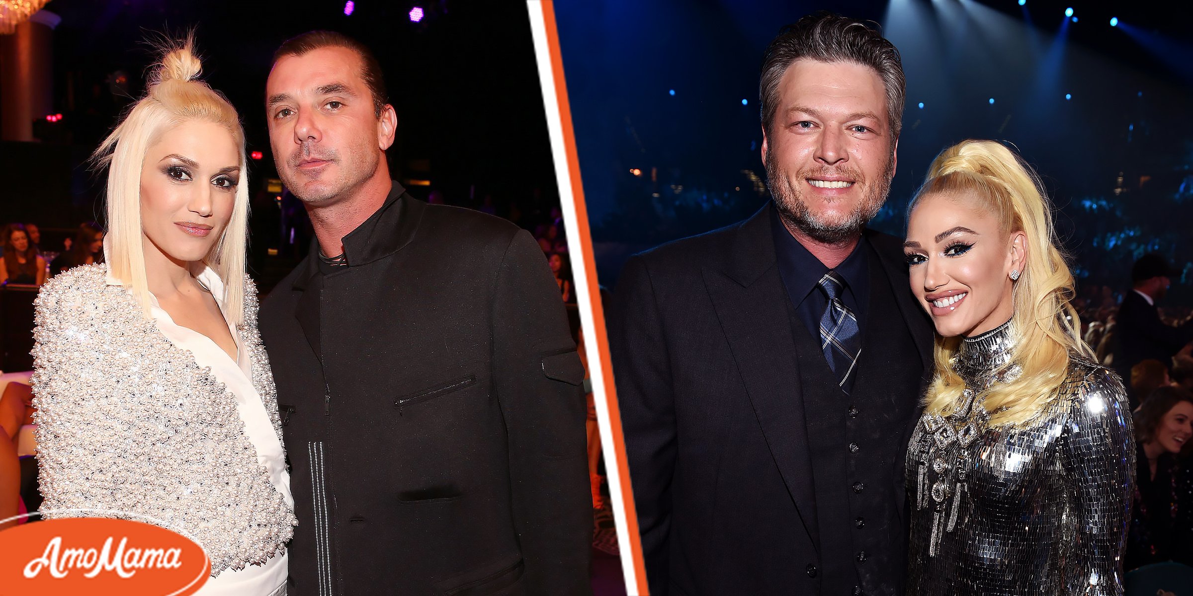 Gwen Stefani and Gavin Rossdale [left], Gwen Stefani and Blake Shelton at an event [right]  | Photo: Getty Images