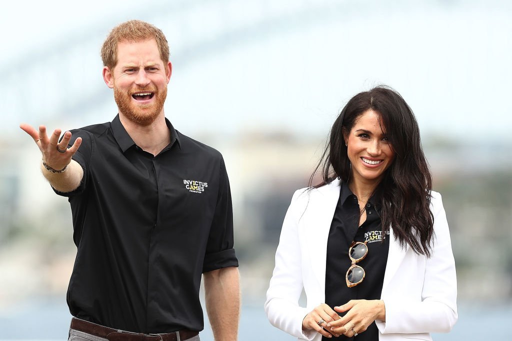 Prince Harry and Meghan Markle at the JLR Drive Day at Cockatoo Island on October 20, 2018 | Photo: GettyImages