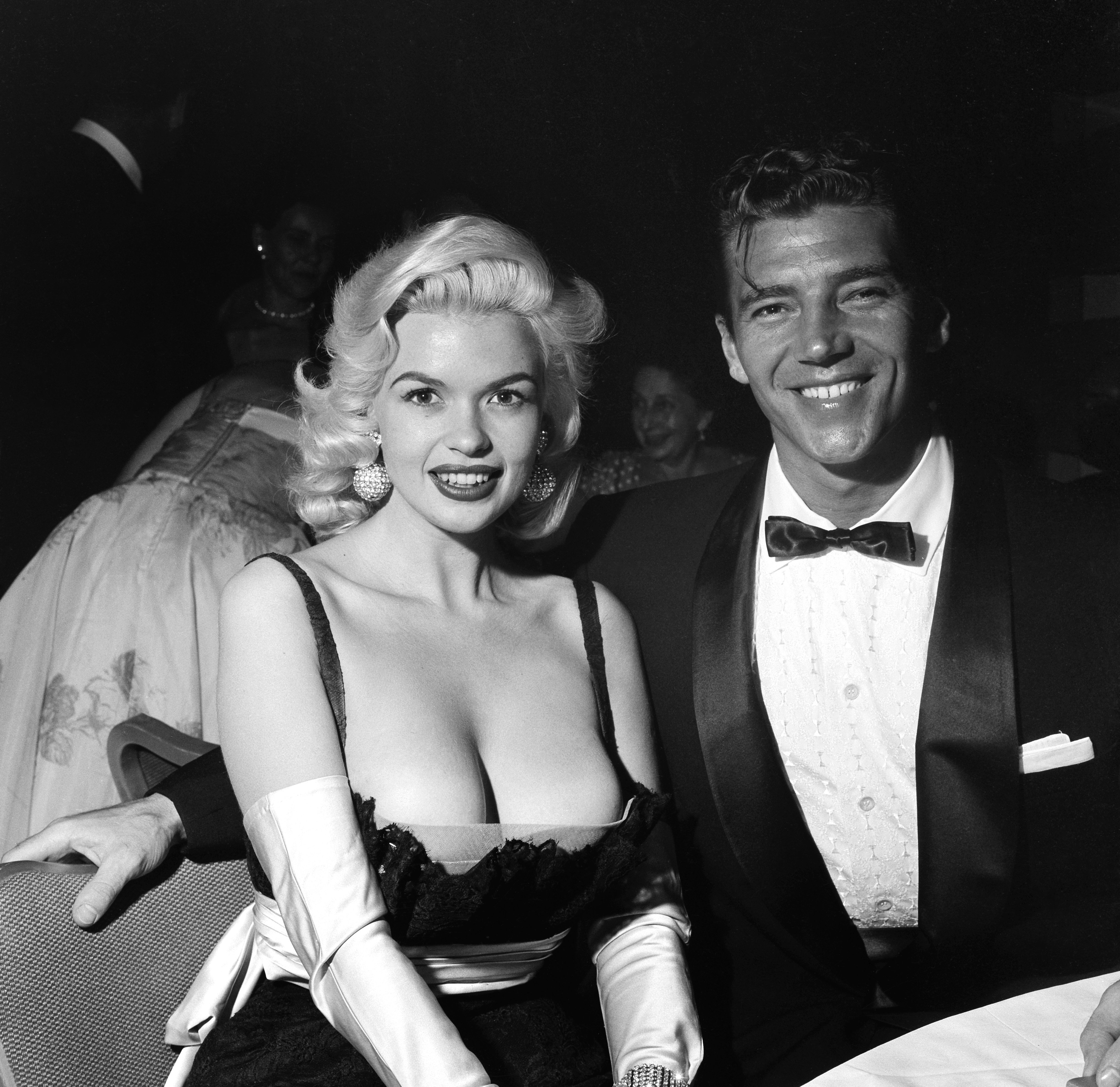 Actress Jayne Mansfield and Mickey Hargitay attend the Makeup Artist Ball in Los Angeles,California. | Source: Getty Images