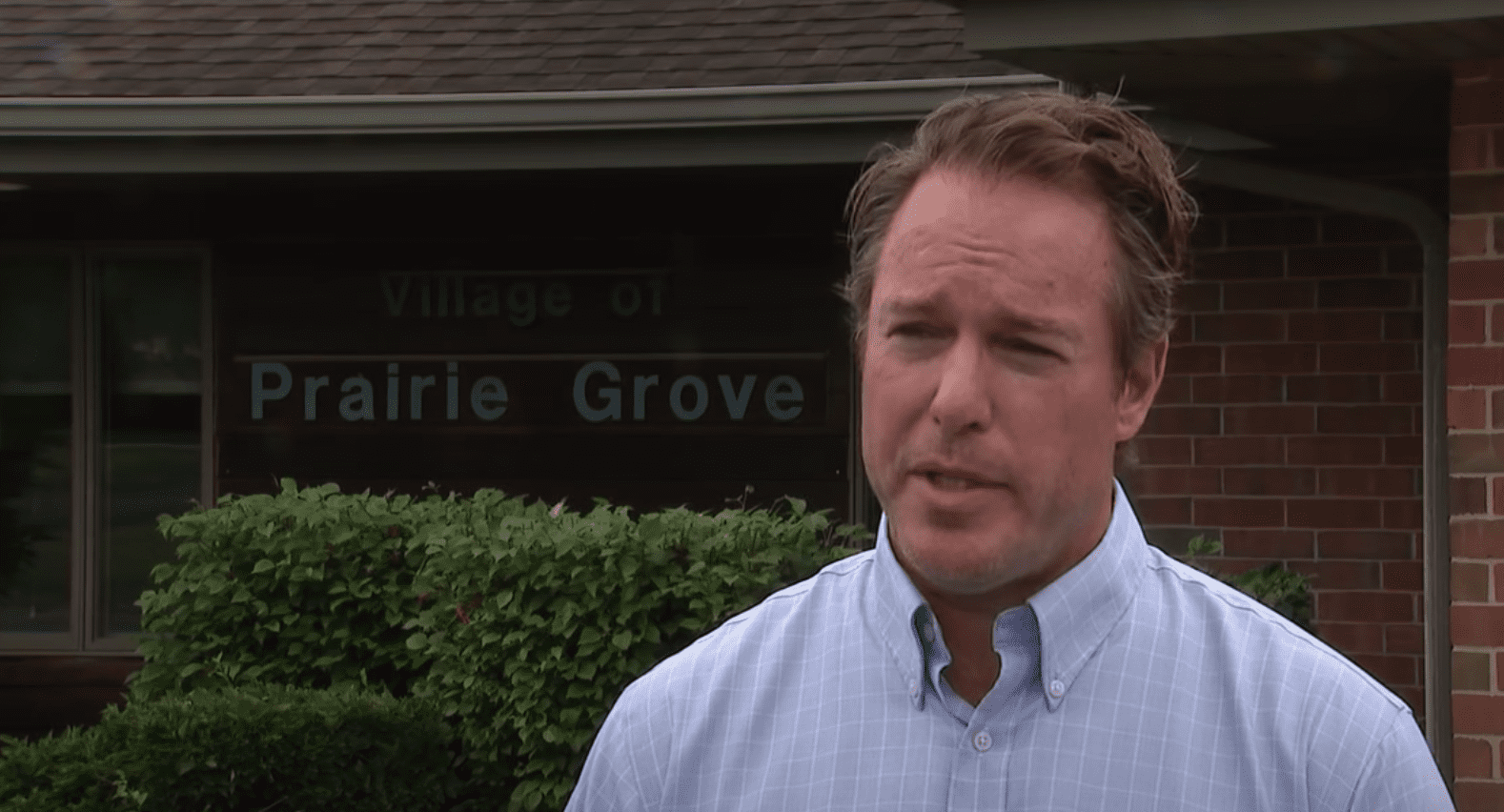 The Prairie Grove Village president explains that the reason for issuing the business owner with the two tickets was because of the flag's location | Photo: Youtube/FOX 32 Chicago