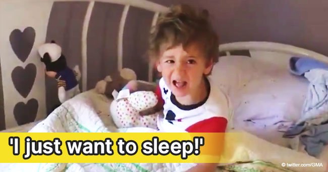 Cranky 3-year-old's reaction to family waking him up with birthday song still melts hearts