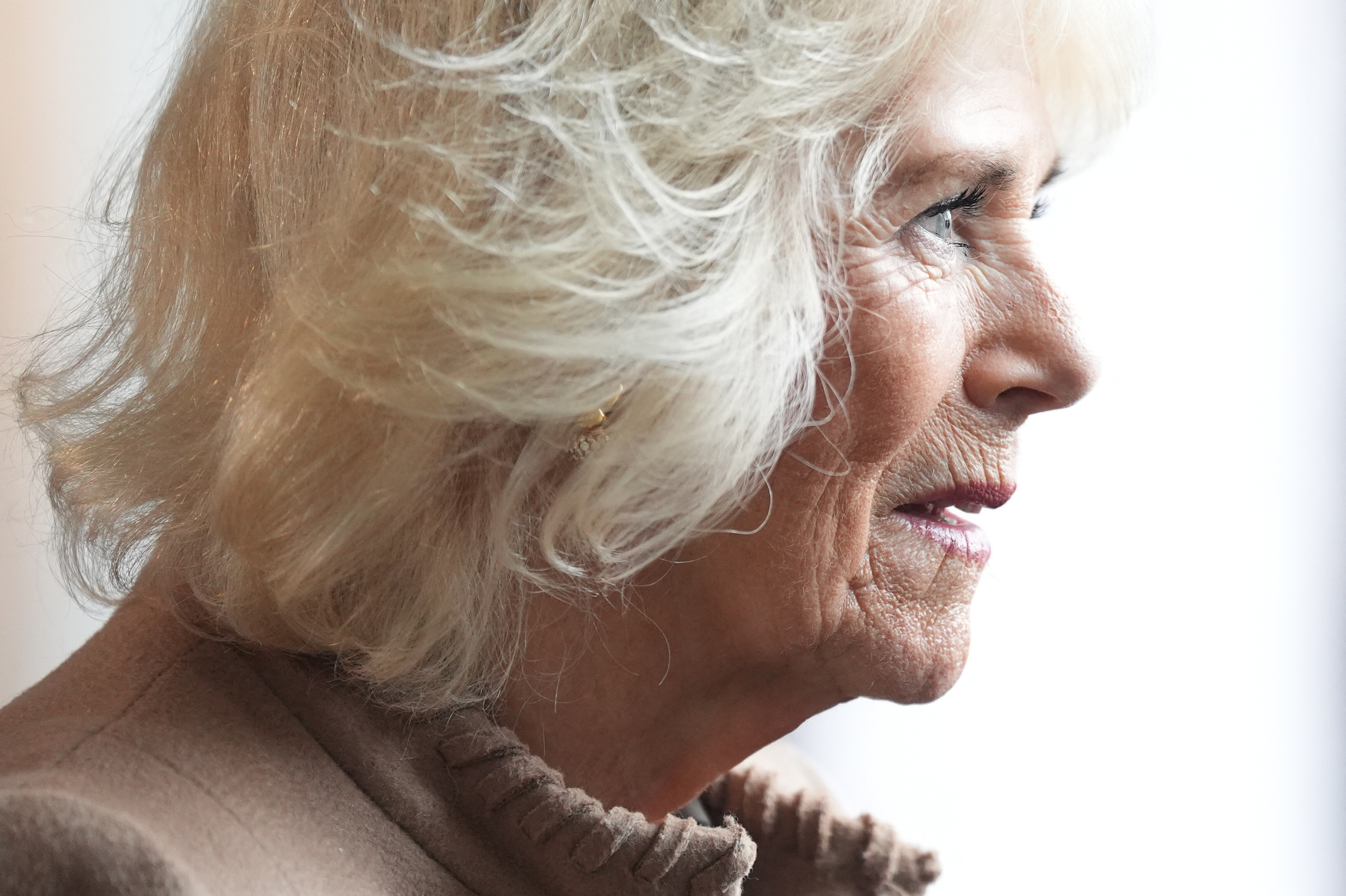 Queen Camilla visits the restored Shrewsbury Flaxmill Maltings in Shropshire, England, on March 27, 2024 | Source: Getty Images