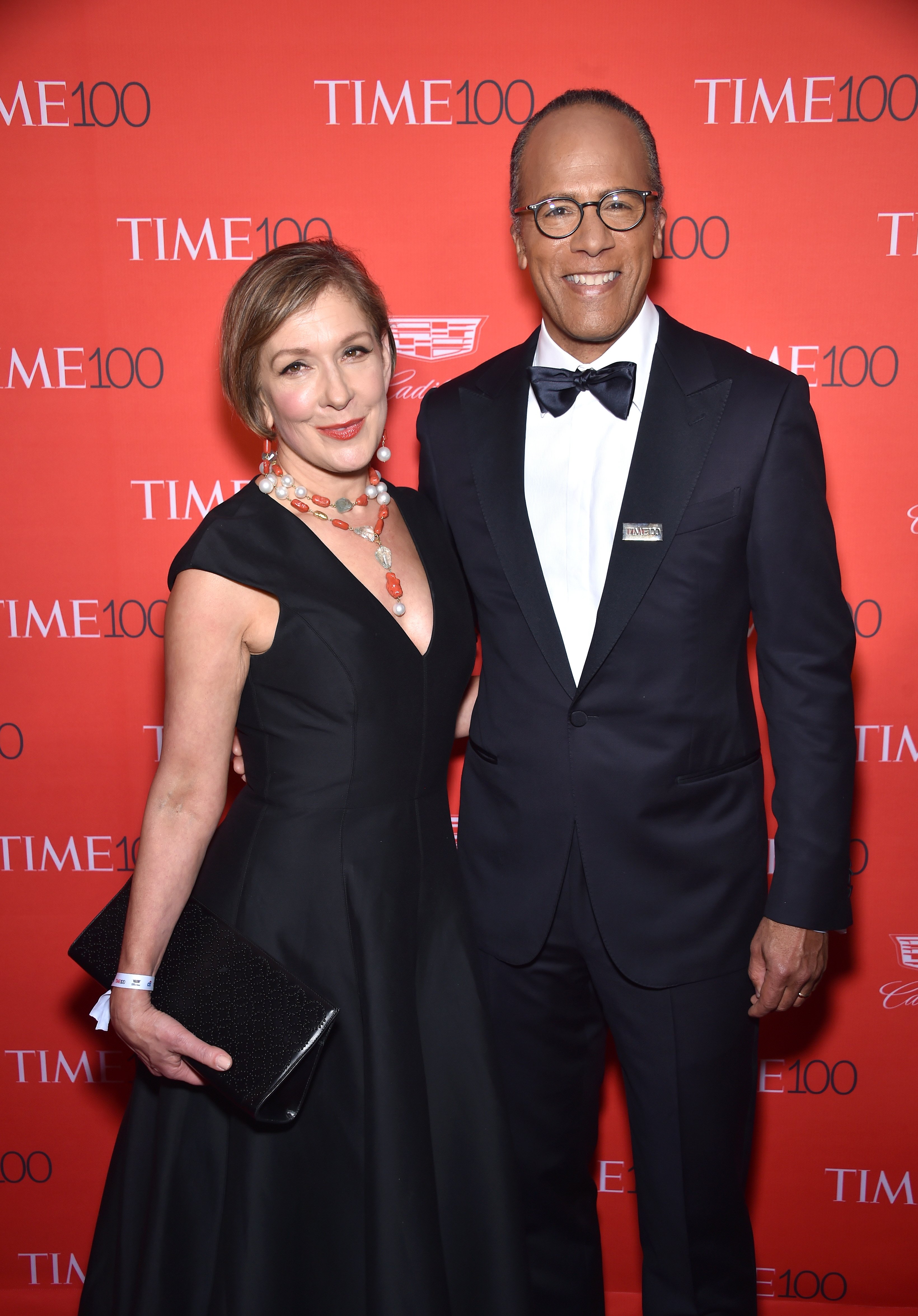 Carol Hagen and Lester Holt at the 2016 Time 100 Gala, Time's Most Influential People In The World on April 26, 2016, in New York City. | Source: Getty Images