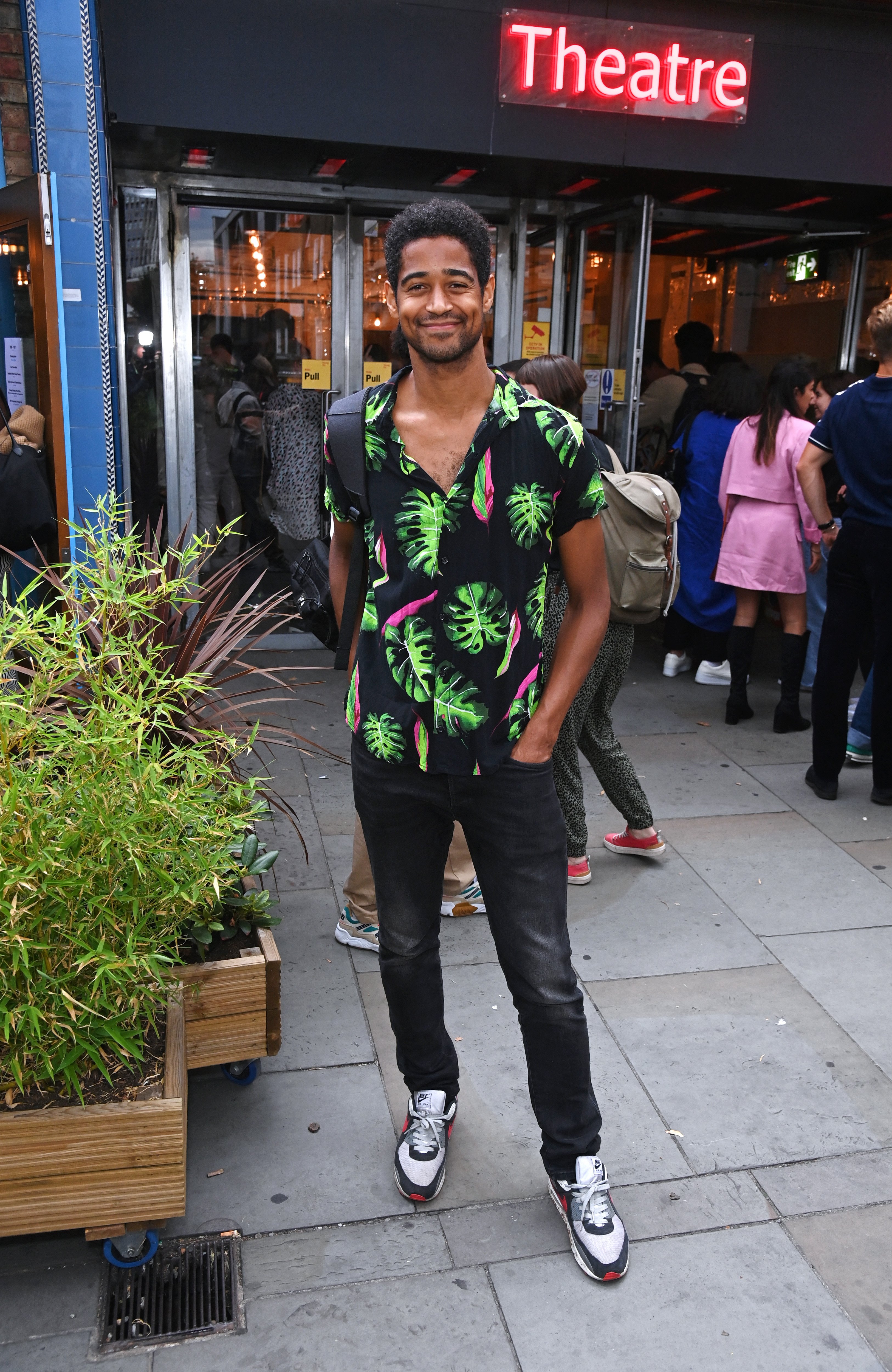 Alfred Enoch at The Young Vic in London, England on July 25, 2022 | Source: Getty Images 