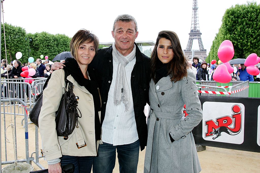 Karine Ferri et les parents de Gregory Lemarchal Pierre et Laurence | Photo : Getty Images