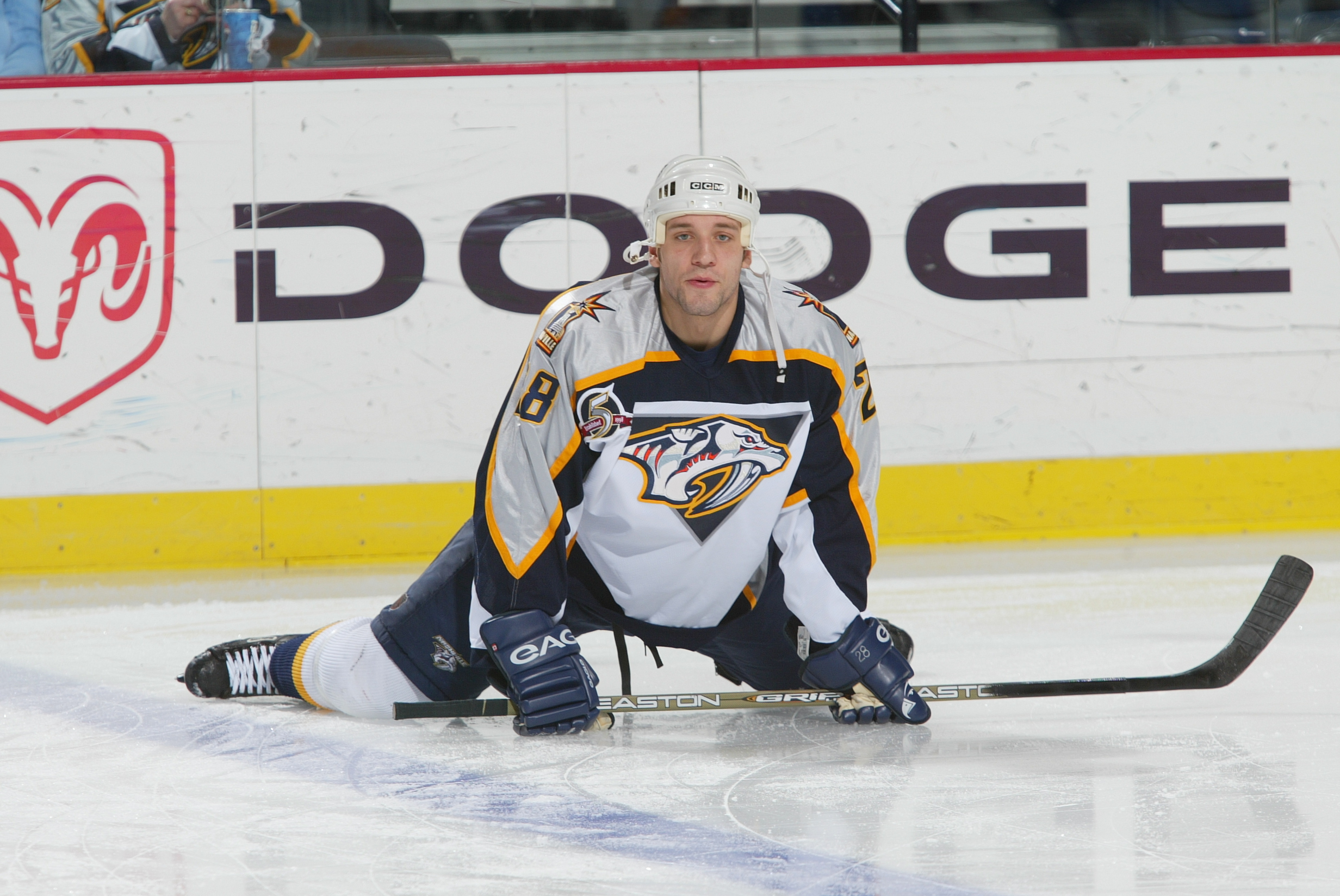 Player Tomas Kloucek of the Nashville Predators is pictured on January 21, 2003 | Source: Getty Images