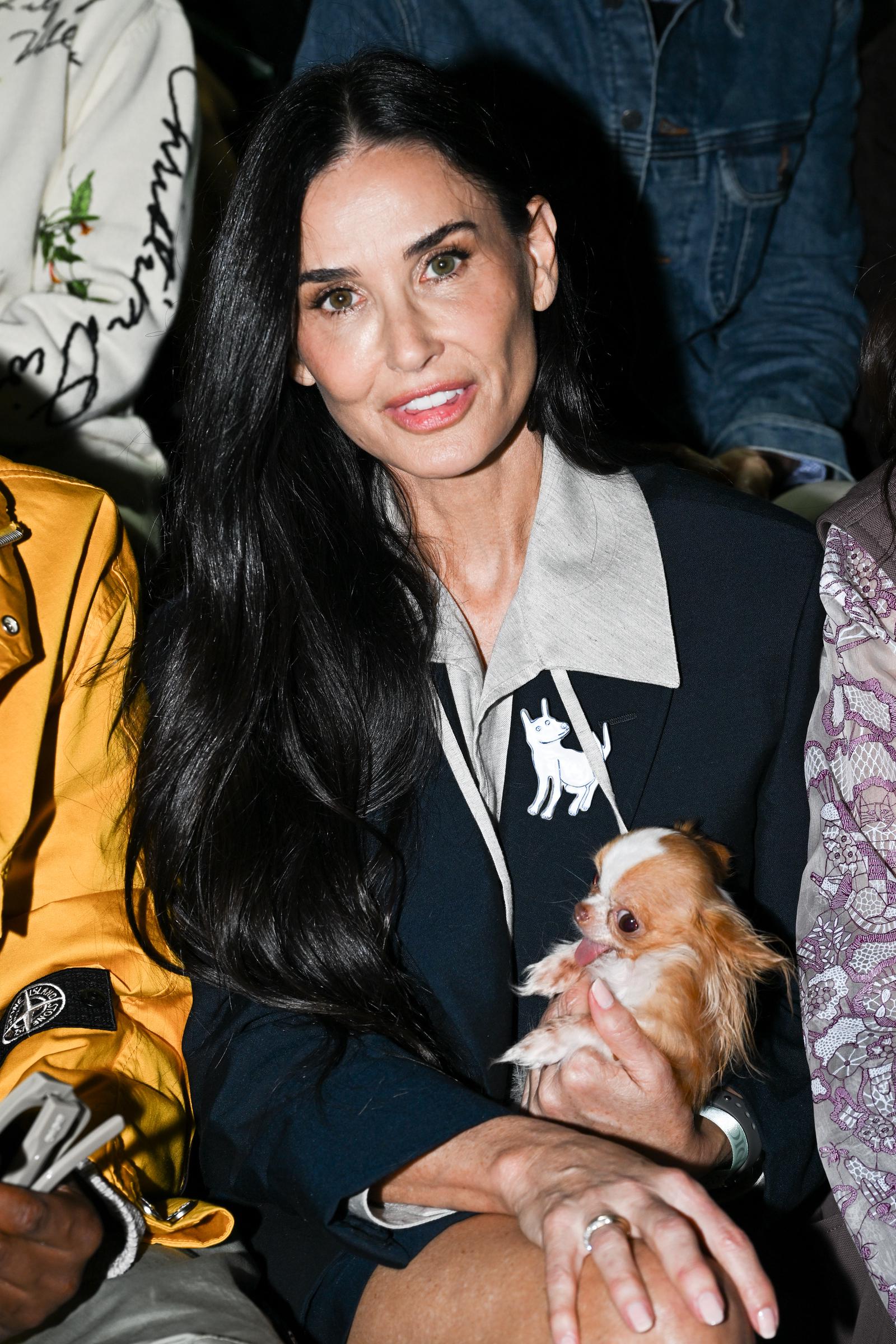 Demi Moore attends the Dior Homme show at Paris Fashion Week on June 21, 2024. | Source: Getty Images