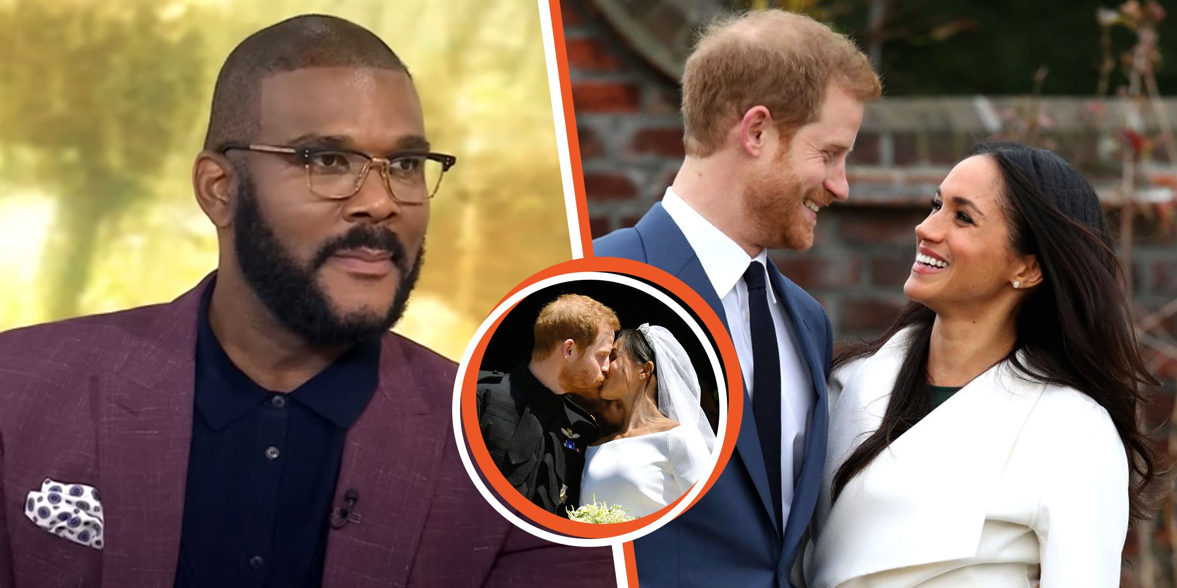 Tyler Perry | Prince Harry and Meghan Markle | Source:  youtube.com/TODAY with Hoda & Jenna | Getty Images