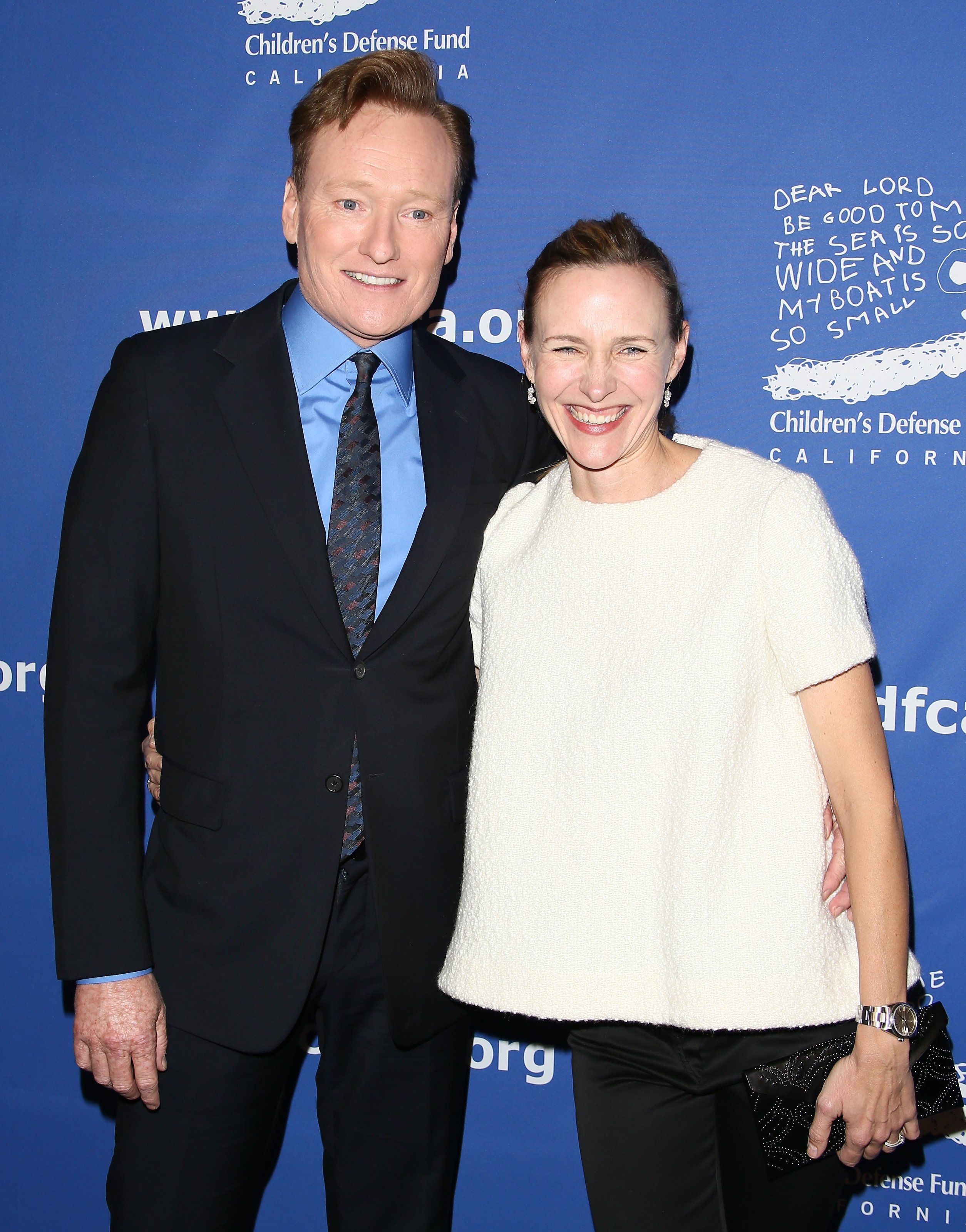 Conan O'Brien and Liza Powel O'Brien attend Children's Defense Fund-California 25th Annual Beat The Odds Awards at Regent Beverly Wilshire Hotel on December 3, 2015, in Beverly Hills, California. | Source: Getty Images