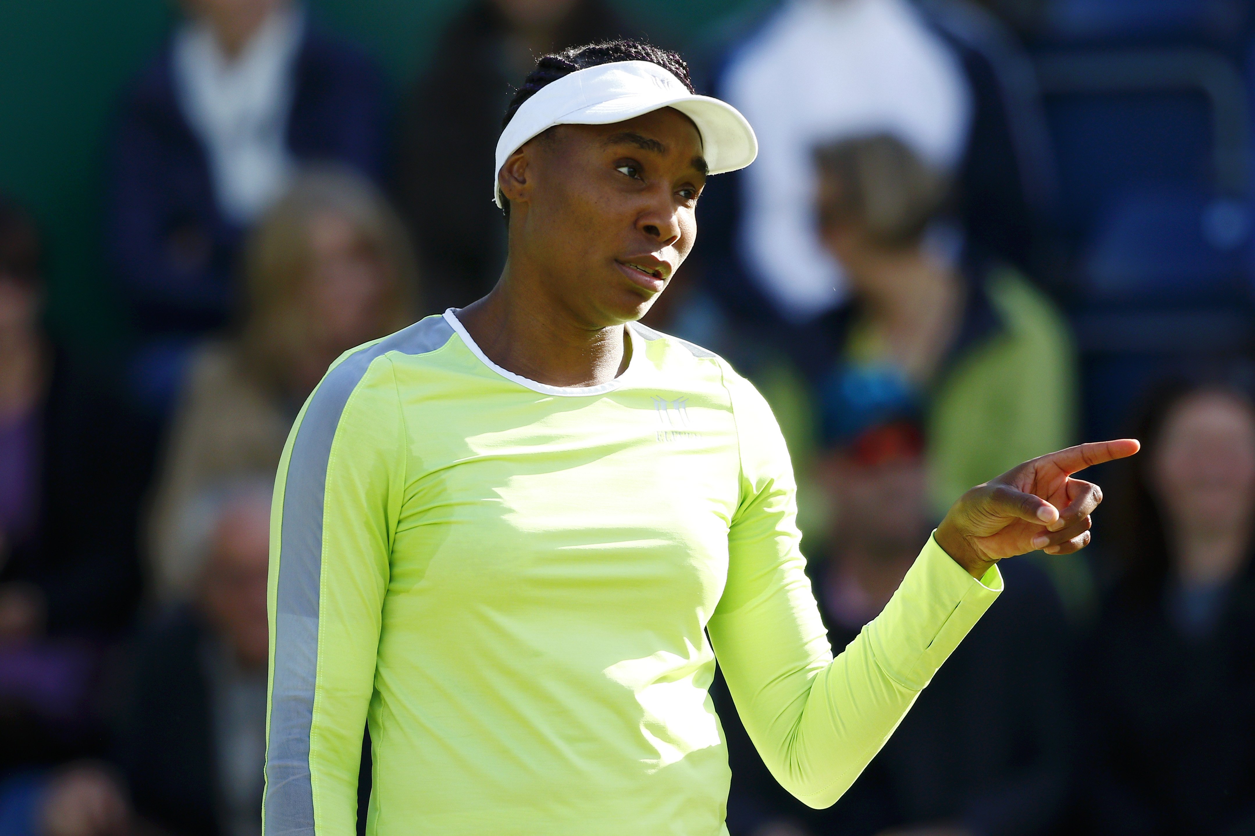 Venus Williams plays at the Nature Valley Classic at Edgbaston Priory Club on June 20, 2019. | Photo: Getty Images