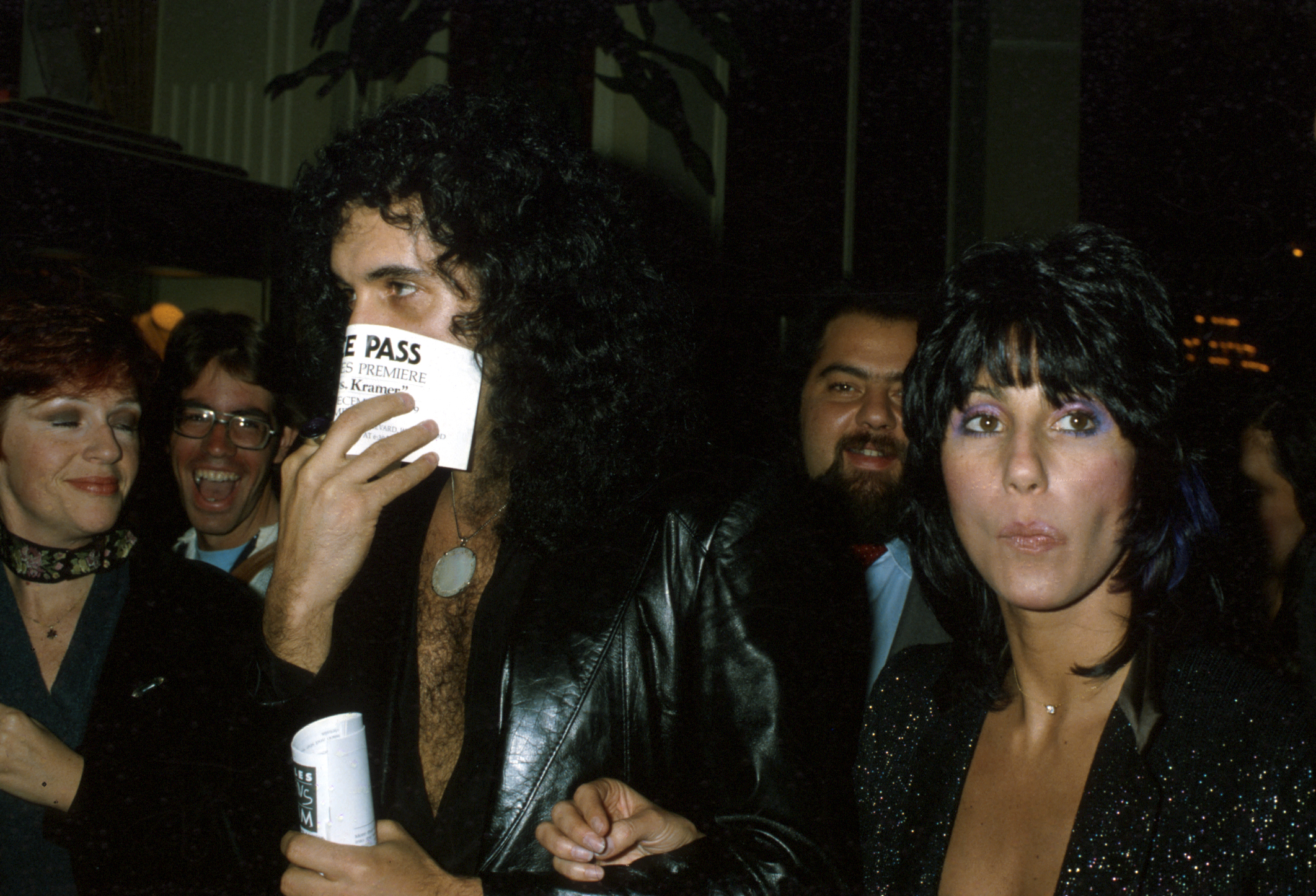 Gene Simmons and Cher attend the "Kramer vs. Kramer" premiere in December 1979 | Source: Getty Images