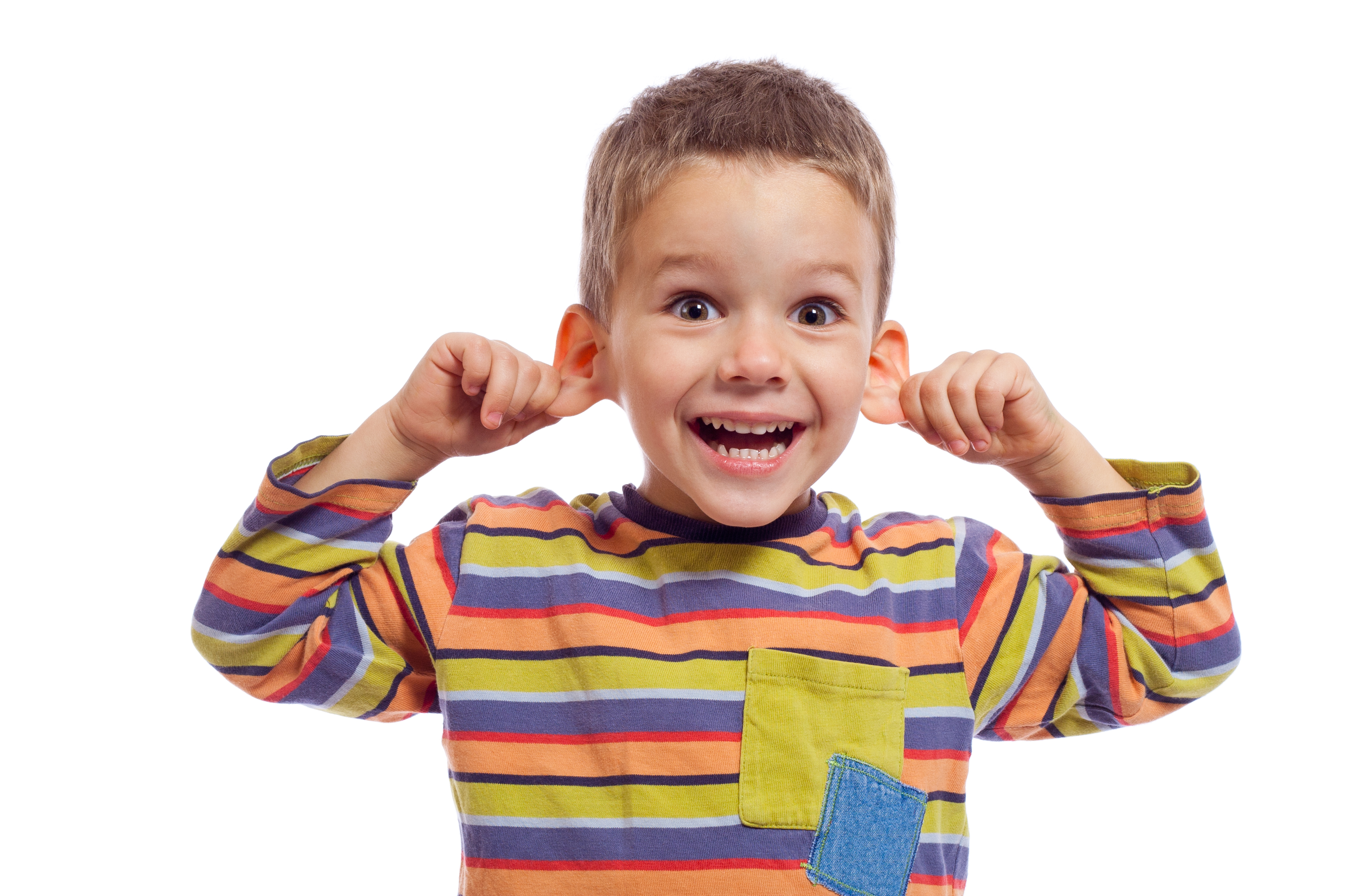 A young boy pulling on his ears | Source: Shutterstock