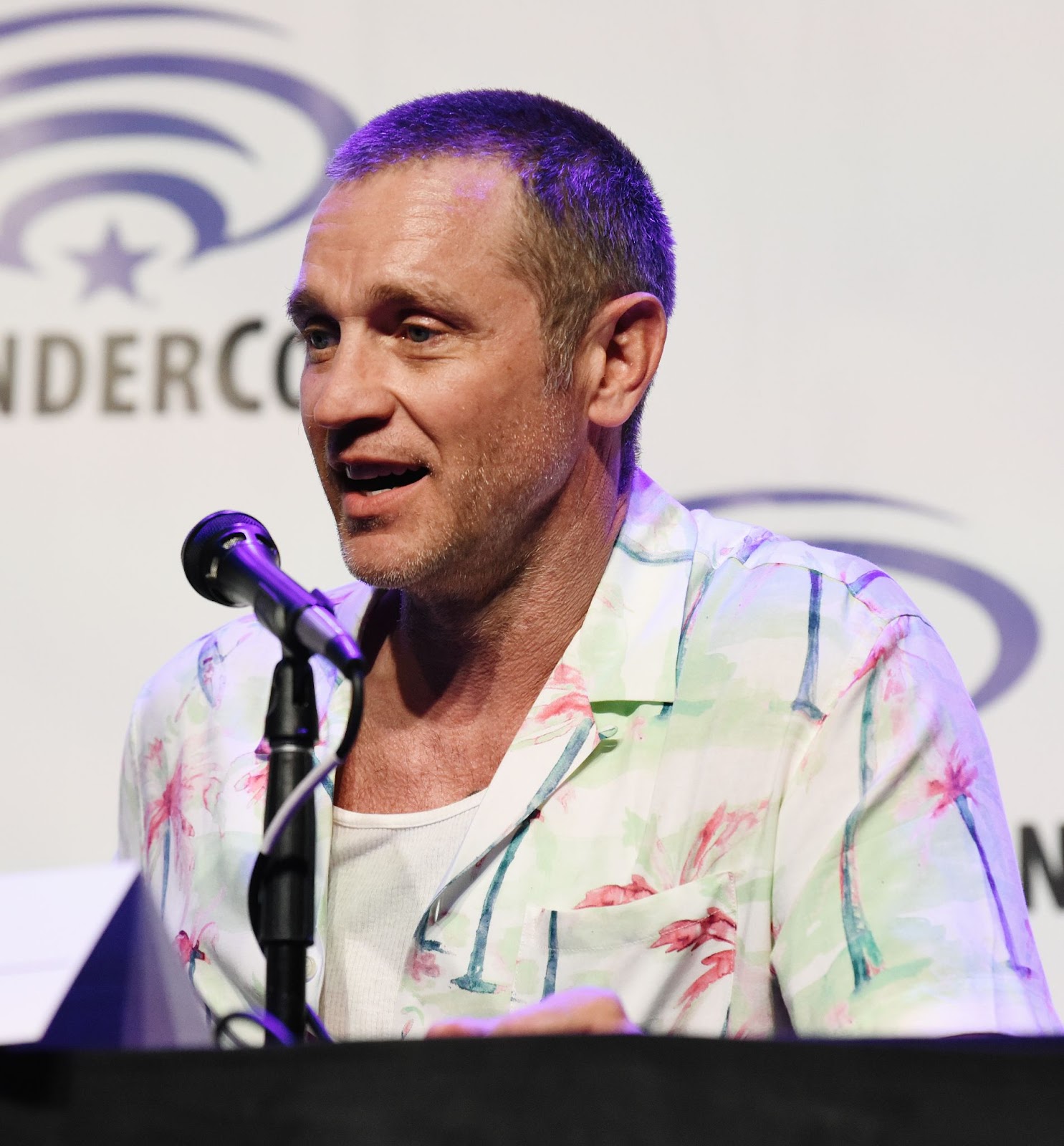 Devon Sawa speaking during the "Chucky" Season 3 Part 2: Exclusive Sneak Peek and Cast Conversation during 2024 WonderCon on March 30, 2024, in Anaheim, California. | Source: Getty Images