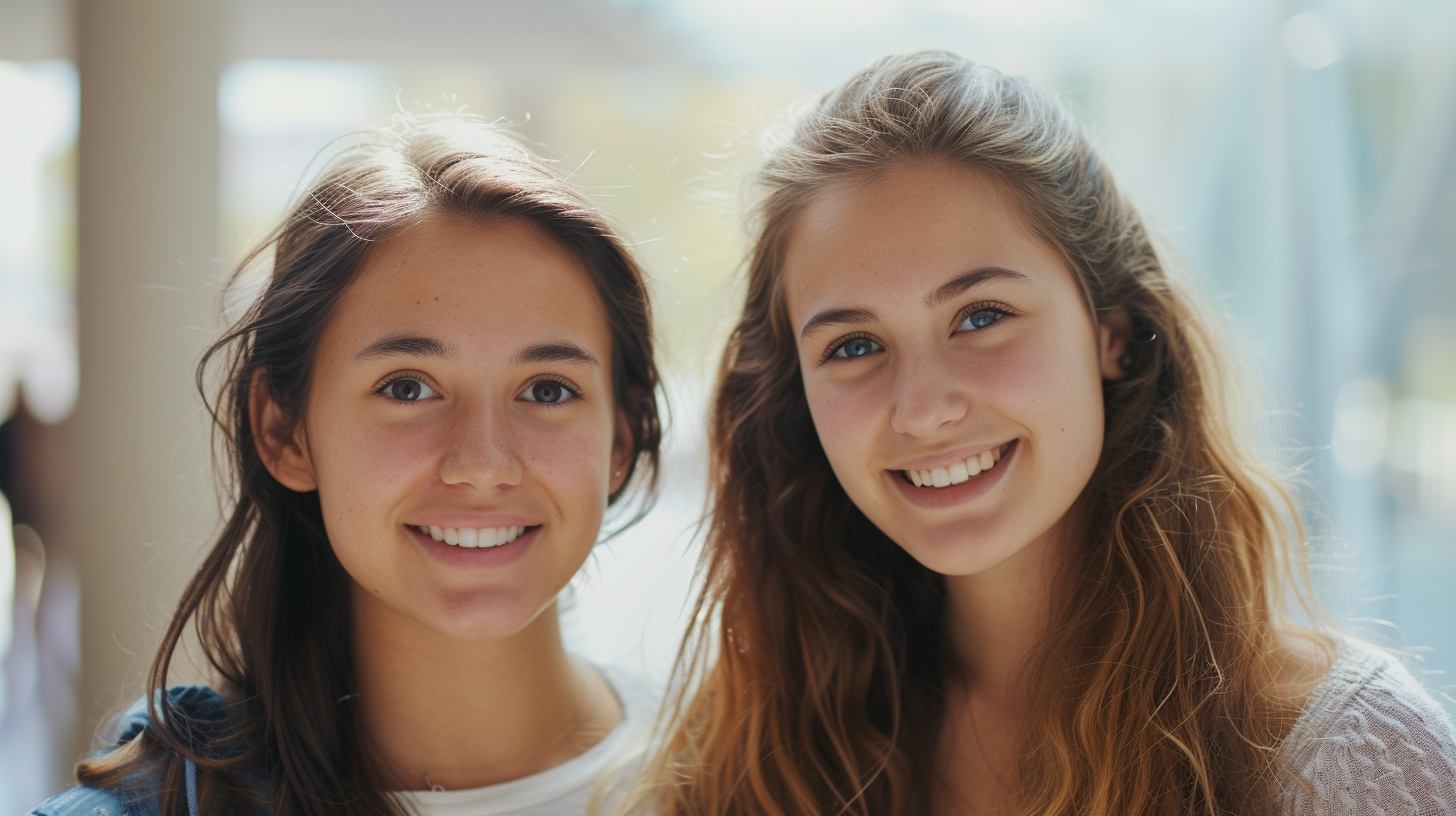 Smiling teenage girls | Source: Midjourney