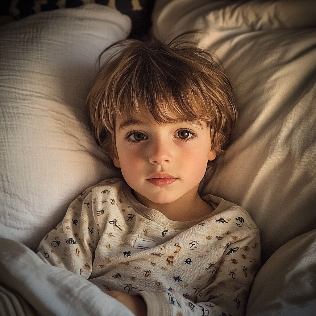 A little boy in his bed | Source: Midjourney