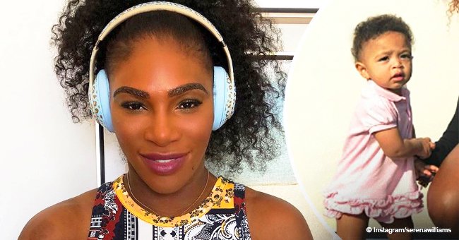 Serena Williams' daughter steals the show in pink, frilly dress posing with mom in new photo