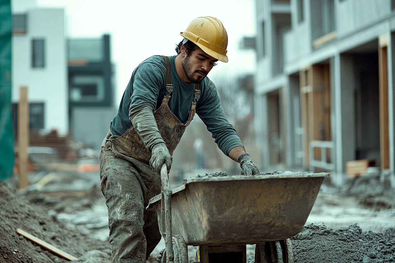 A man working on a construction site | Source: Midjourney